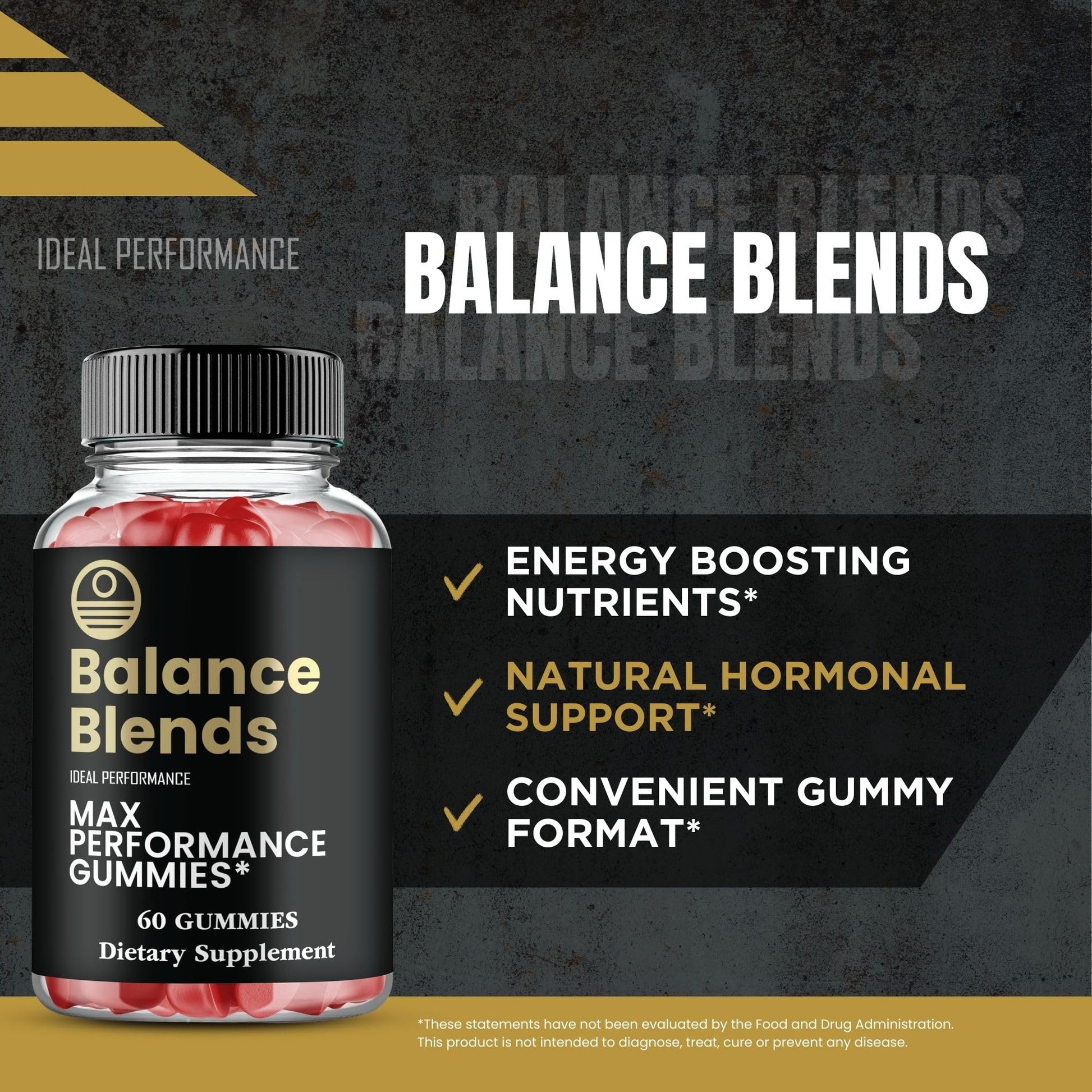 Balance Blends Gummies, Balance Blends Male Performance Gummies, Maximum Strength, All Natural Supplement for Energy, Stamina & Performance, Advanced Formula BalanceBlends Support Reviews (3 Pack) IDEAL PERFORMANCE uk supplements