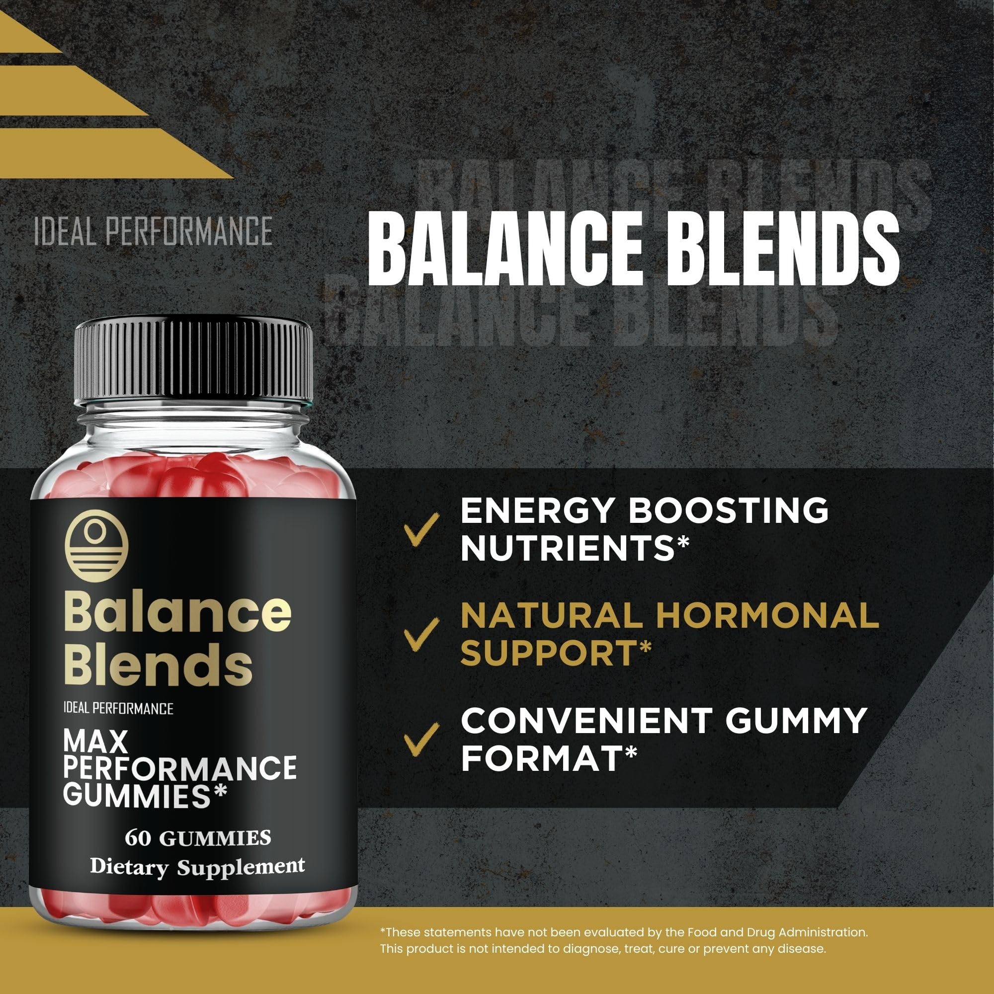 Balance Blends Gummies, Balance Blends Male Performance Gummies, Maximum Strength, All Natural Supplement for Energy, Stamina & Performance, Advanced Formula BalanceBlends Support Reviews (3 Pack) IDEAL PERFORMANCE uk supplements