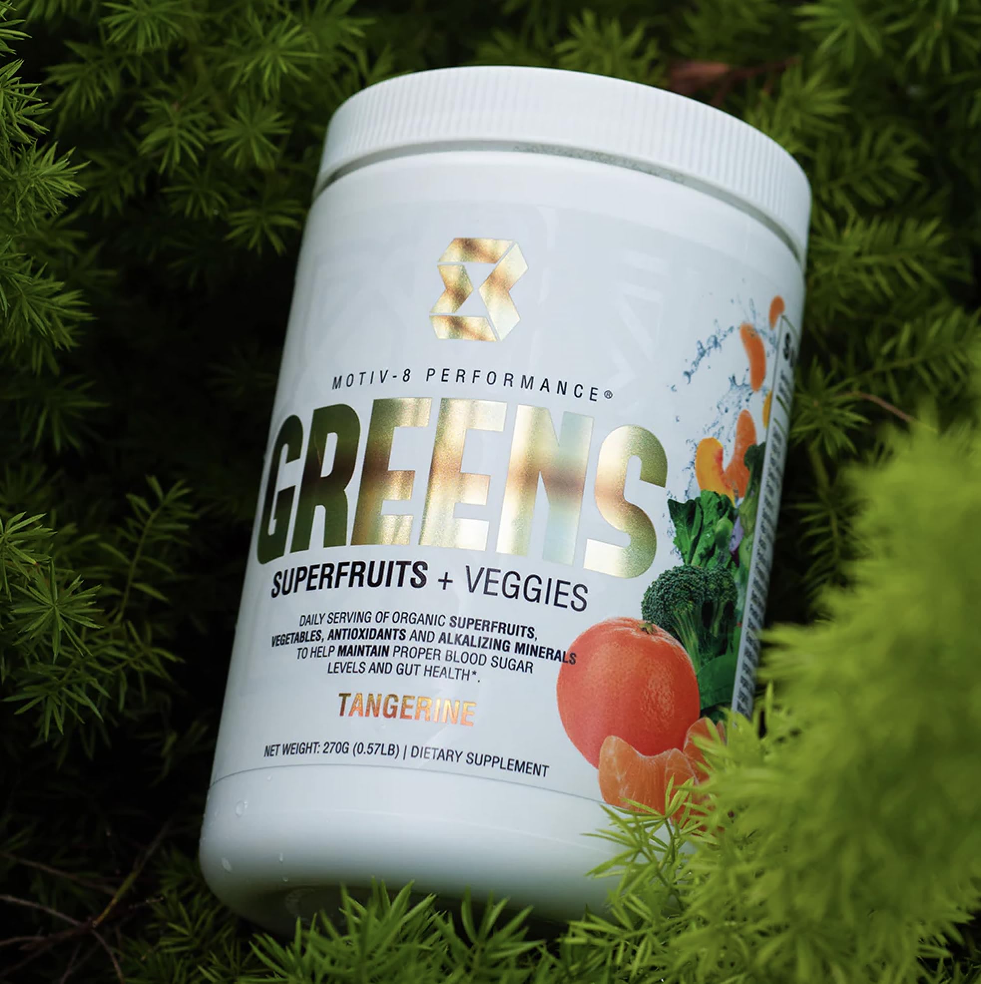 Motiv-8, Greens Superfruits & Veggie Superfood Powder Supplement, Antioxidant, Fiber, Sugar-Free, 30 Servings (Tangerine, 30 Servings) Motiv-8 uk supplements