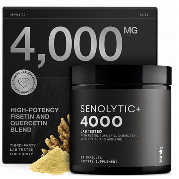 Fisetin Supplement – Senolytic Supplement Ultra High Potency 4,000mg with Quercetin, Curcumin 97%, Apigenin & Milk Thistle – High Strength Blend – Third-Party Lab Tested – 3 Month Supply Toniiq uk supplements