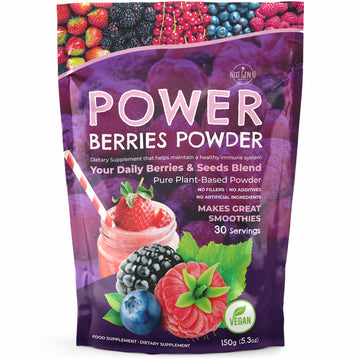 Super Berry Powder - 150g - Immune Support - Food Supplement - Superfood Berries - Smoothie Mix for Shakes - Healthy Boost for Detox Juice Beverages or Any Drink - by NextGenU NGU Next Gen U uk supplements