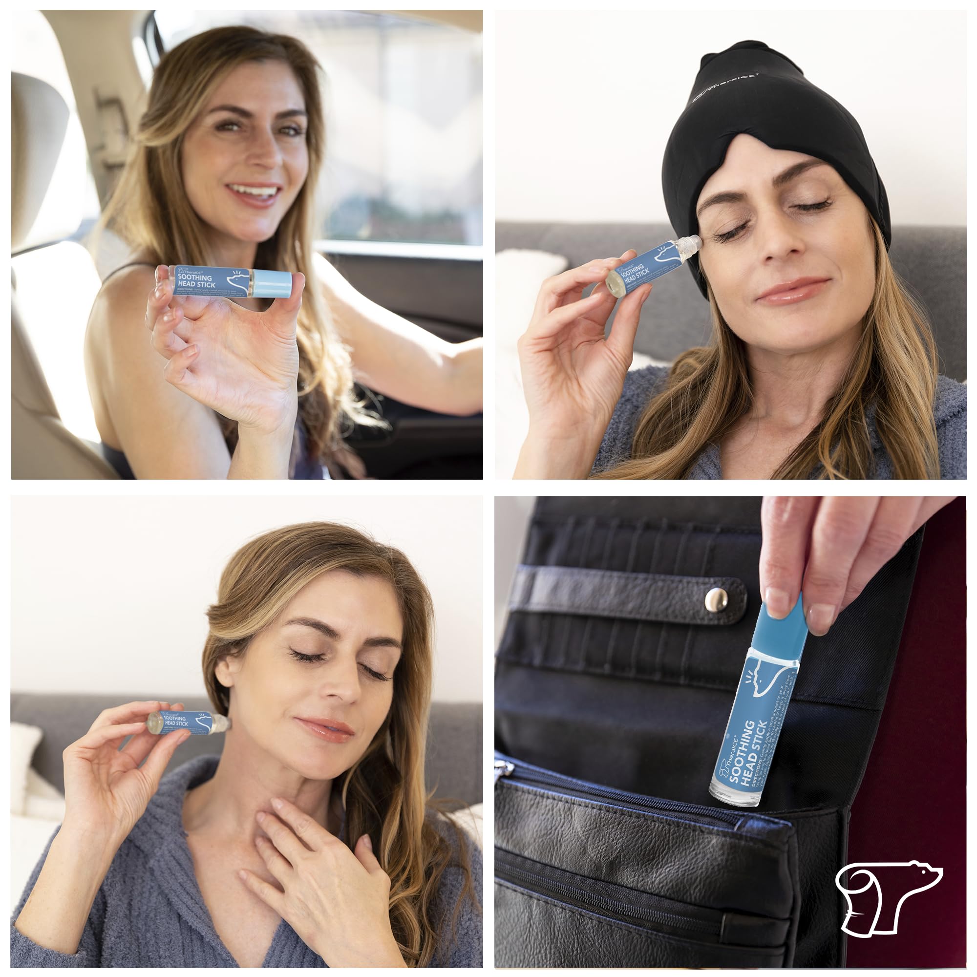 TheraICE Soothing Head Stick 10 ml (.33-Oz) Essential Oil Roll on Aromatherapy TheraICE Rx uk supplements