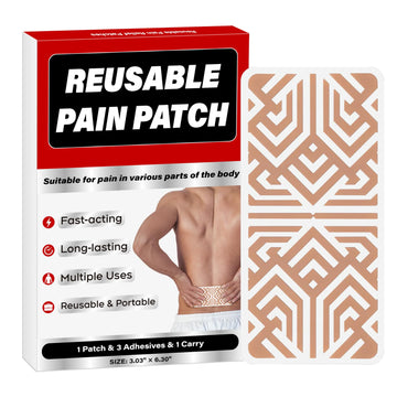 XAYIUIYAX Menthol Pain Patches, Cooling Pain Relief for Sore Muscle Relief - Includes 3 Adhesives, 1 Patch & 1 Carry Case - Relief Back, Shoulder & More - 3.03" × 6.30" - 0327 XAYIUIYAX uk supplements
