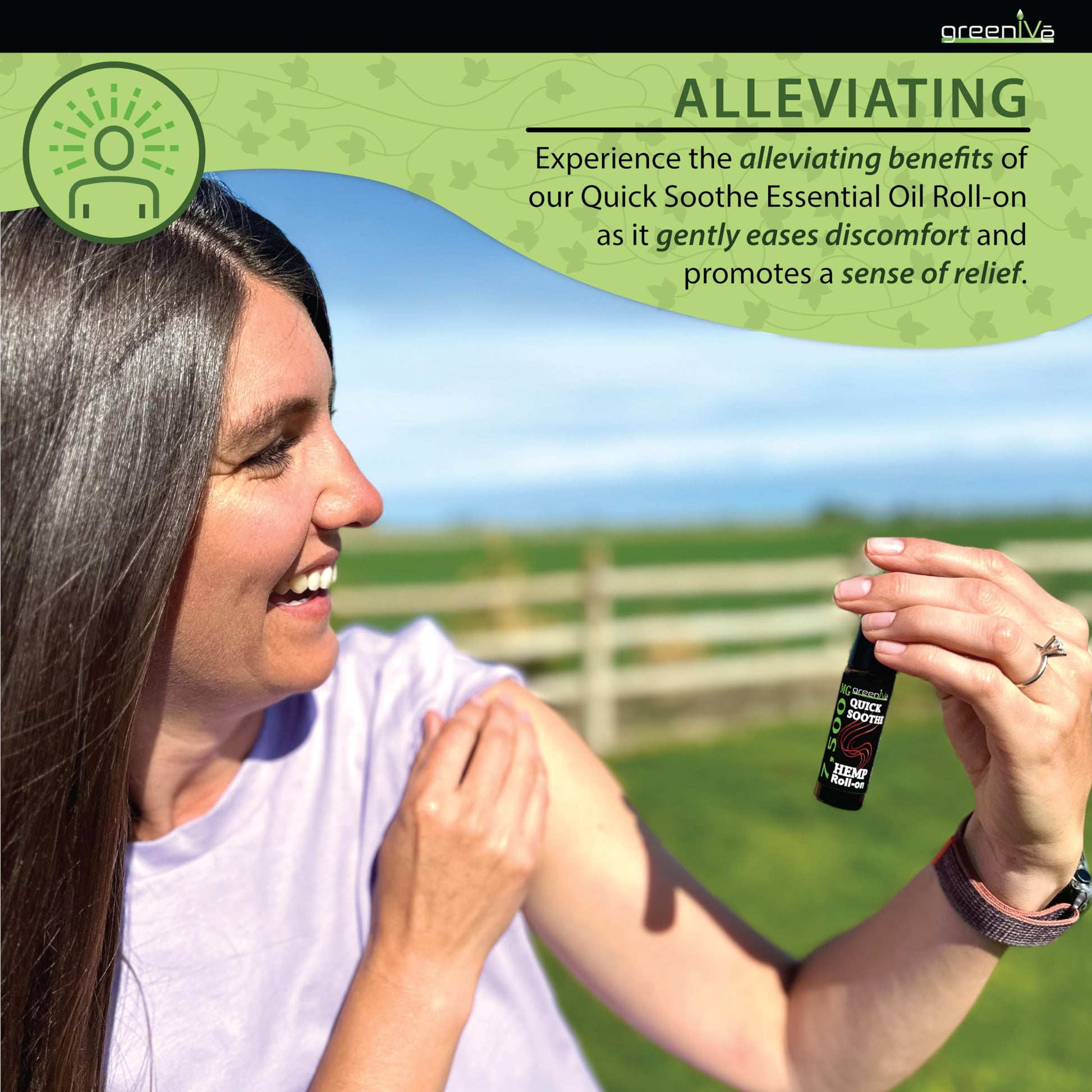 GreenIVe 7,500mg Hemp Roll-On Quick Soothe Therapeutic Essential Oil Blend for Topical Targeting Roll-On (4 Pack) GreenIVe uk supplements