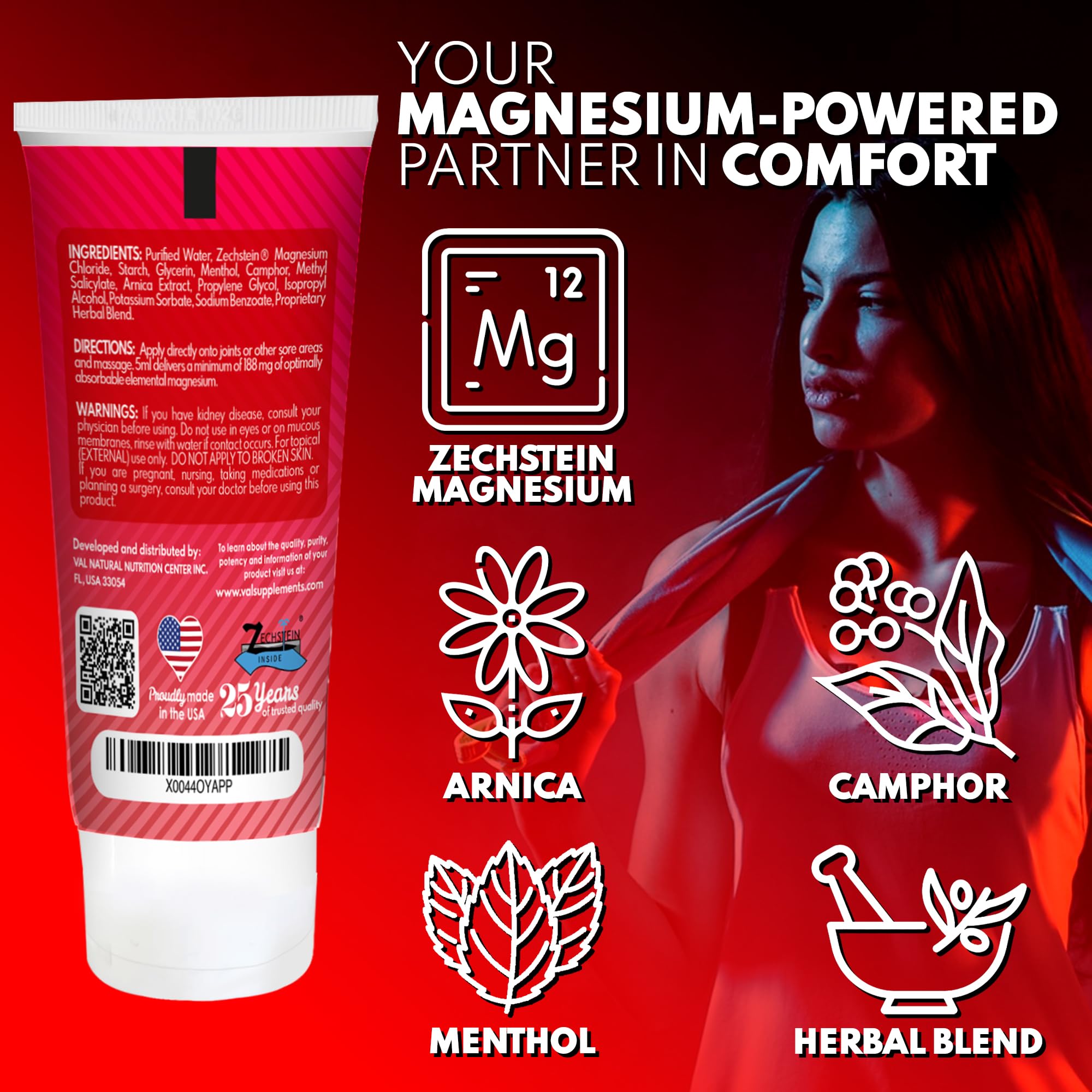 VAL Lombardi Relax Balance Magnesium Lotion | Arnica, Camphor & Menthol | Fast Relief for Joints, Muscles, Back, Shoulders, Feet | Non-Greasy | 5oz VAL uk supplements