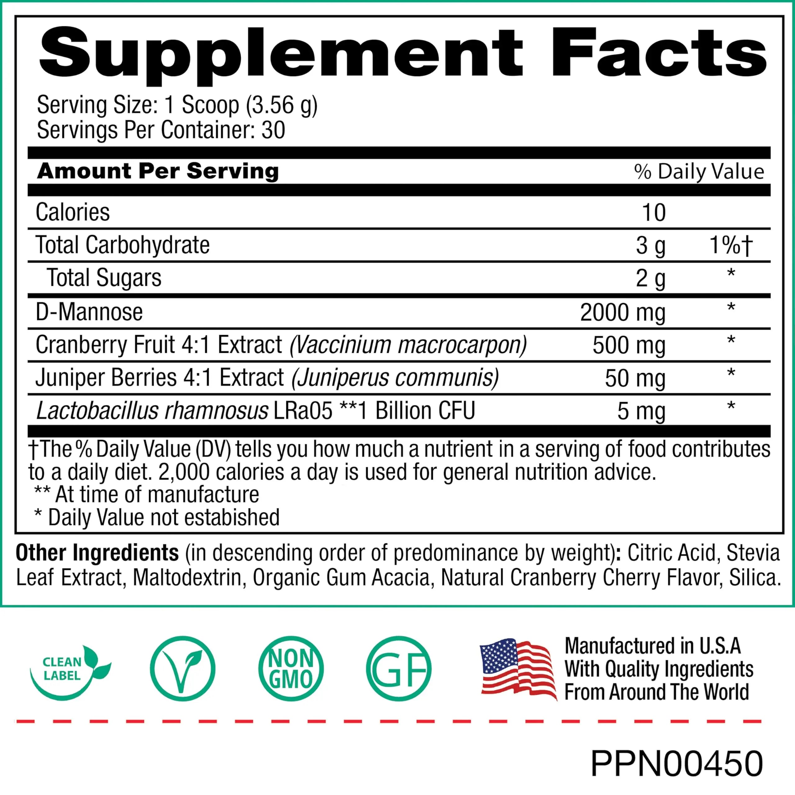 Peak Urinary Tract Supplement Powder - Cranberry and D-Mannose Powder with Juniper Berries and Probiotics for Urinary Tract Health, Ph Balance, UTI Defense - Vegan, Gluten Free (30 Day Supply) Peak Pure & Natural uk supplements