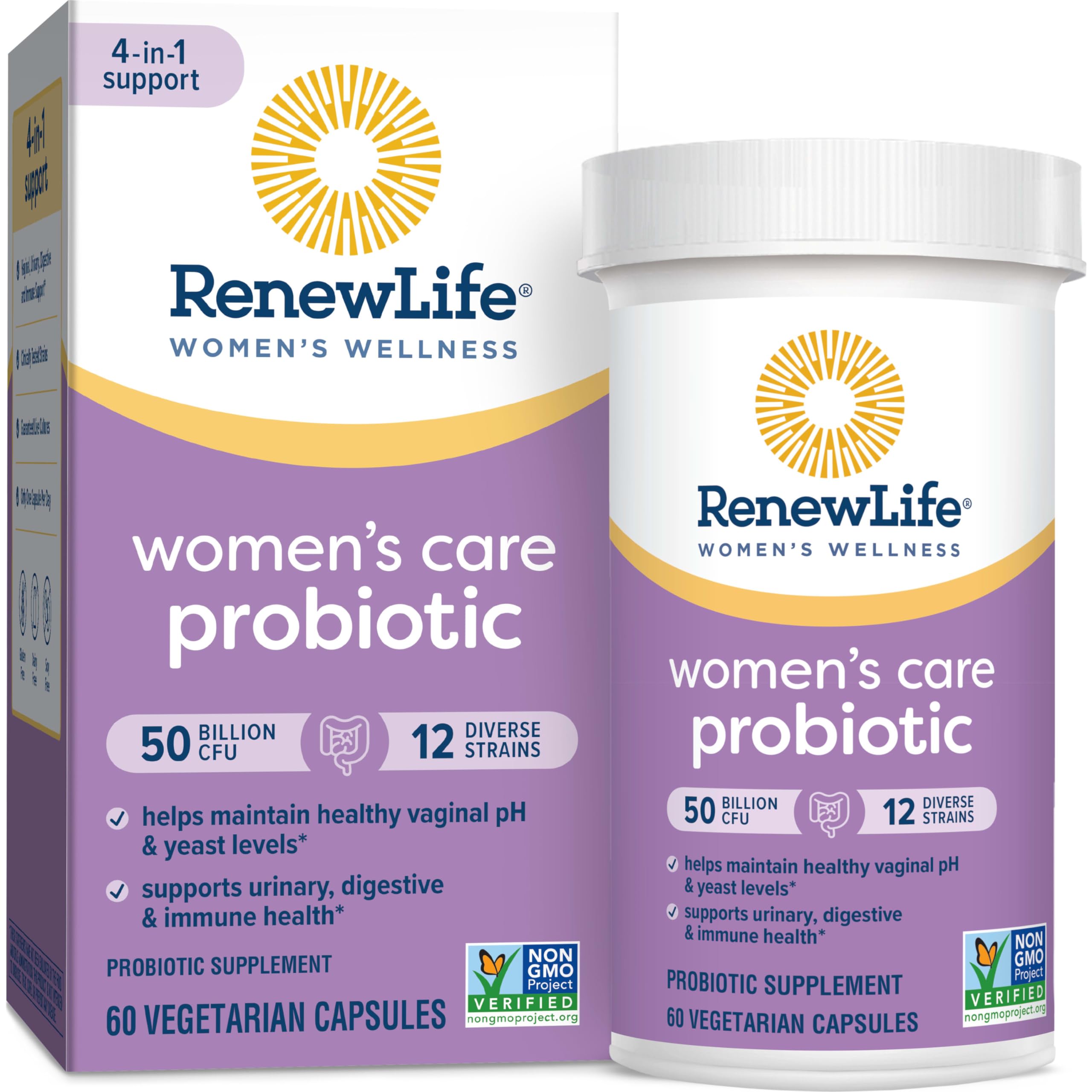 Renew Life Women's Probiotic Capsules, 50 Billion CFU Guaranteed, Supports Vaginal Renew Life uk supplements