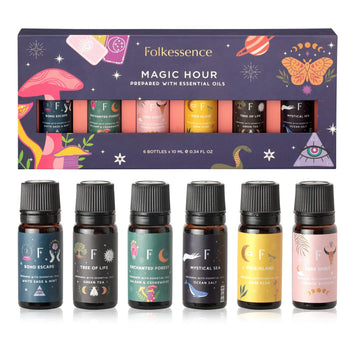 Folkulture Essential Oil Set for Diffuser, Set of 6, Aromatherapy Diffuser Oil Scents for Home Folkulture uk supplements