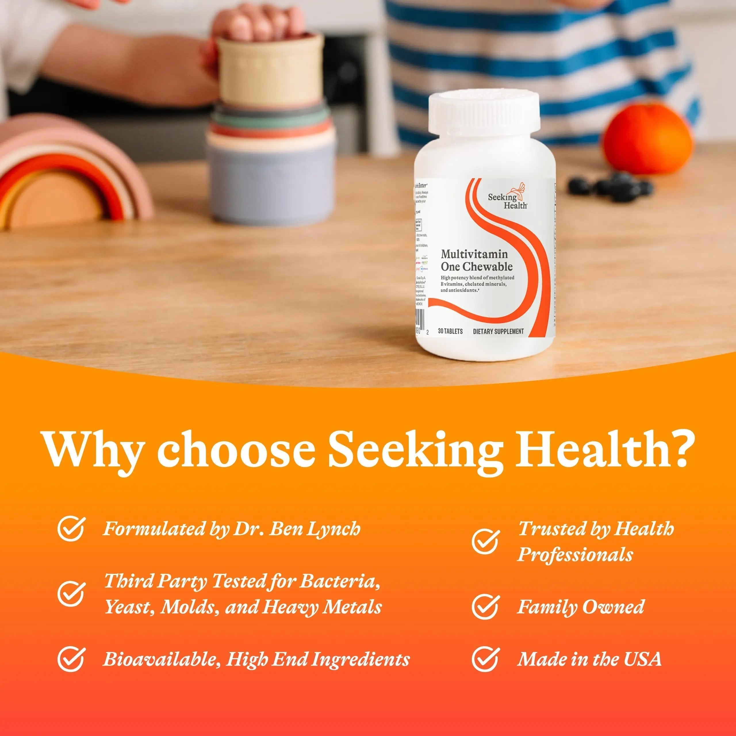 Seeking Health Optimal Multivitamin Chewable - Immune Support Supplement with L-5-MTHF, Vitamin B12 & Vitamin D3 - Multivitamin with Antioxidant Ingredients Seeking Health uk supplements