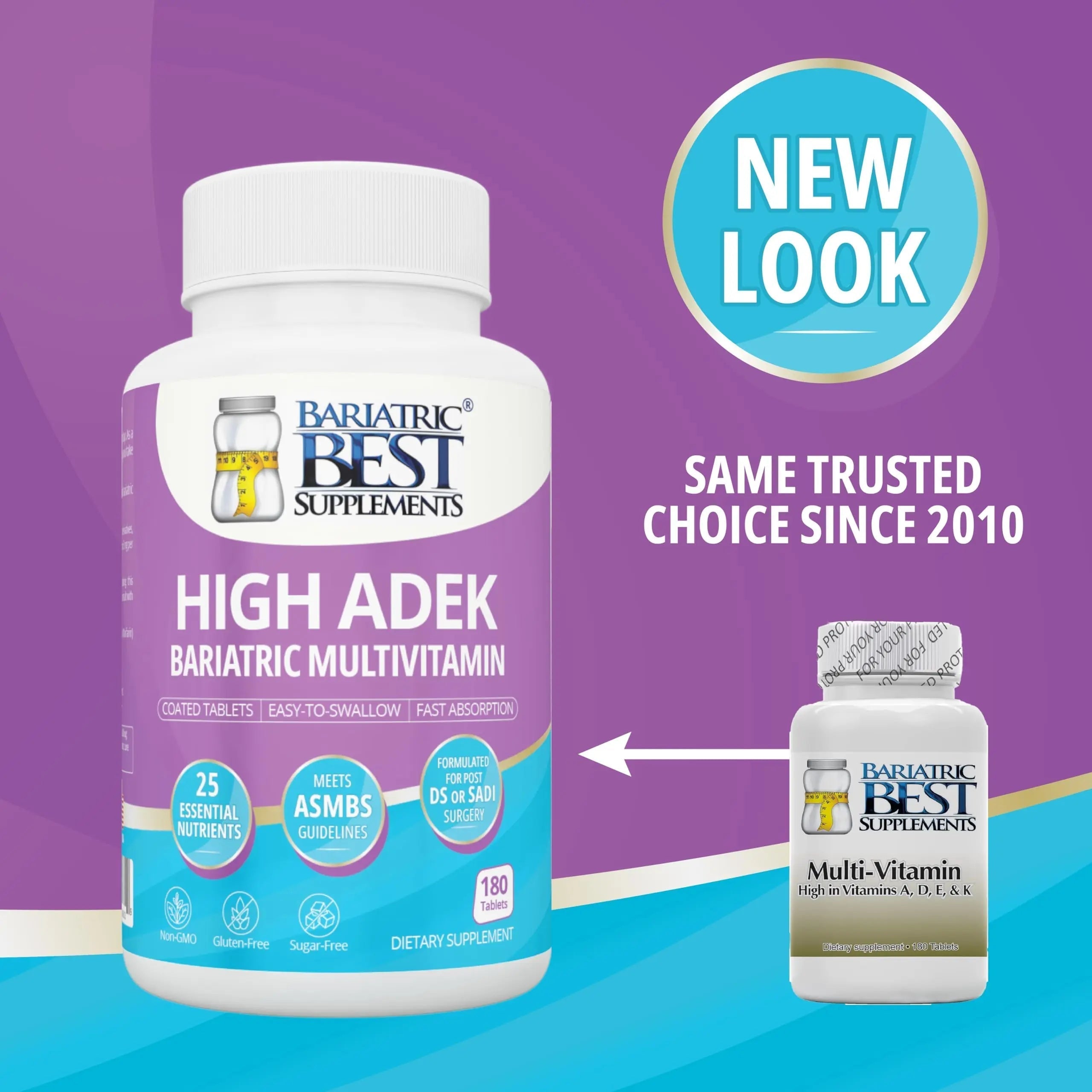 High A D E K Bariatric Multivitamin for Post DS/SADI Surgery, 25 Essential Nutrients for Post-Weight Loss Surgery, 180 Tablets Bariatric Best Supplements uk supplements