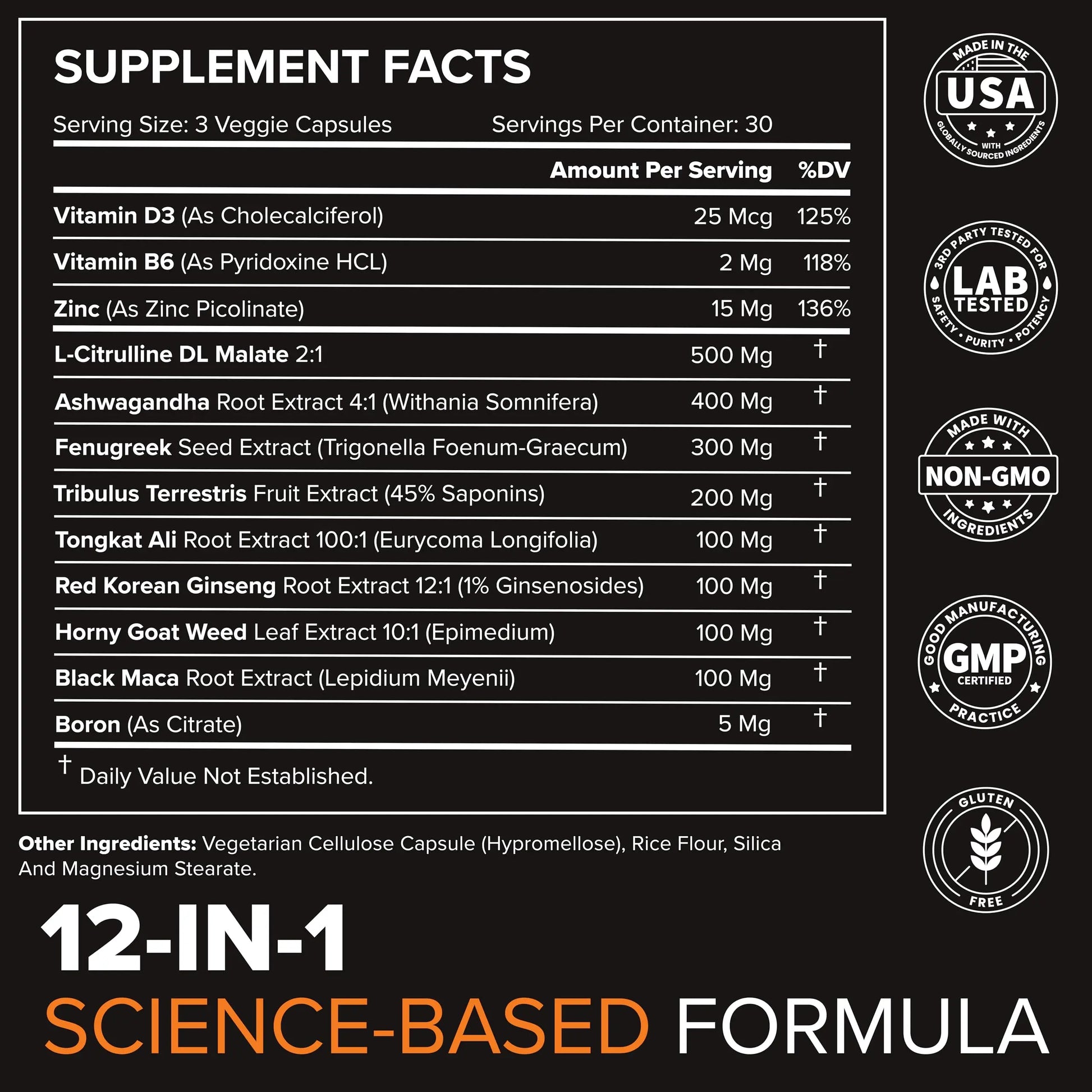 STRIVLABS Peak Potential 12-in-1  Support for Men – Fenugreek, Ashwagandha & Tongkat Ali – Natural Strength STRIVLABS uk supplements