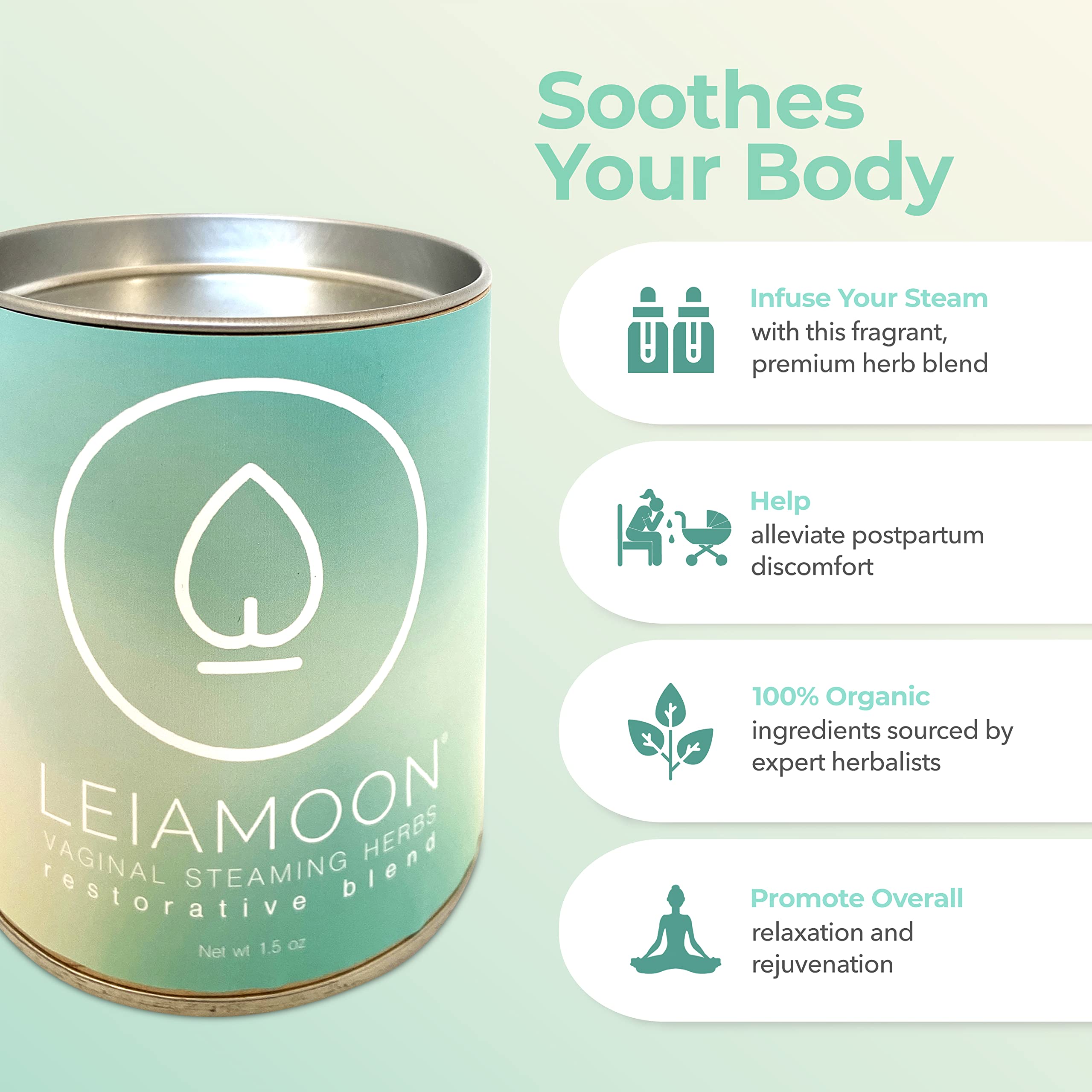 Leiamoon - Vaginal Steam Herbs Blends V Steam Kit for Cleansing, Regulating, and Balancing Leiamoon uk supplements