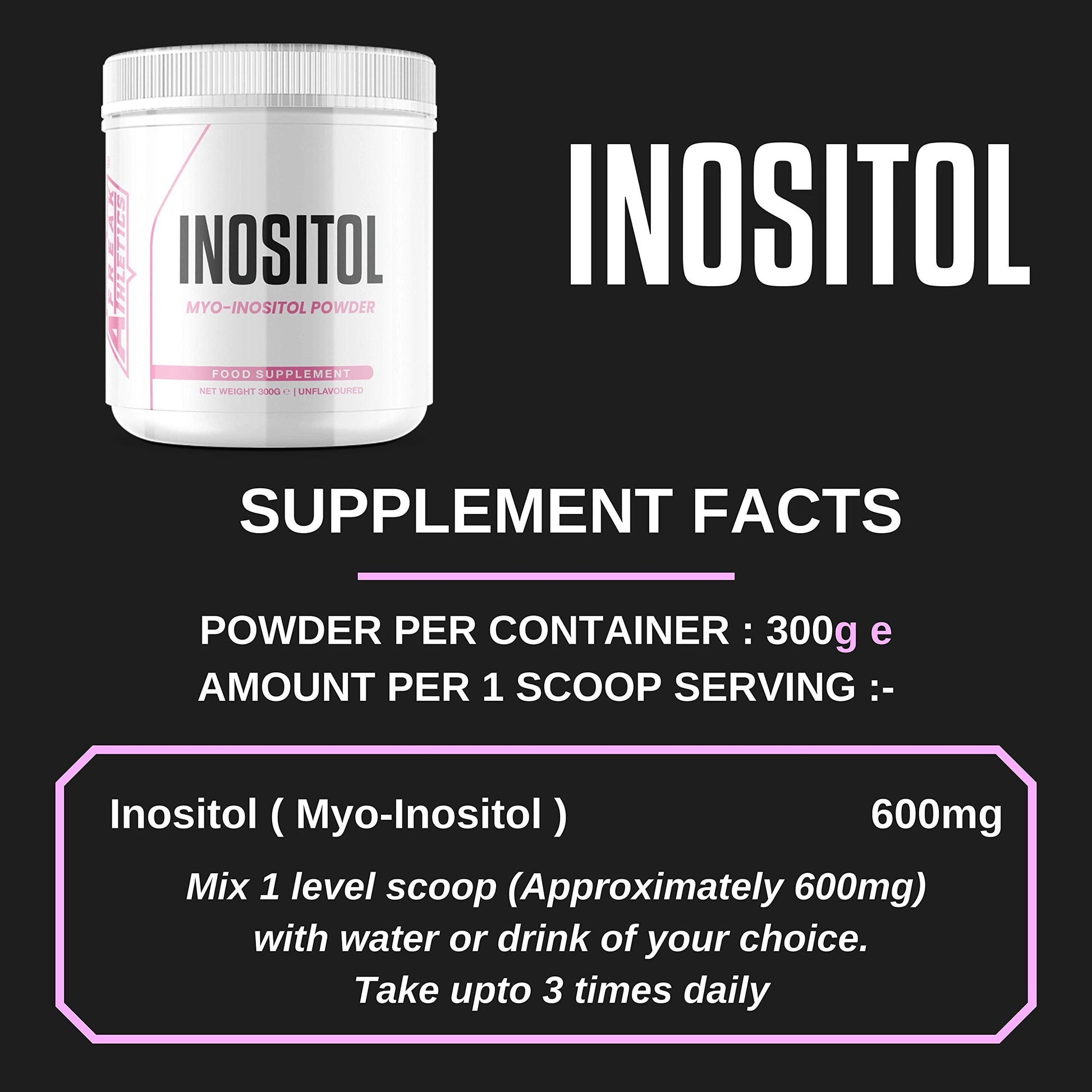 Inositol (Myo-Inositol) Powder 300g | Premium Myo Inositol Powder - Supports Women Freak Athletics uk supplements