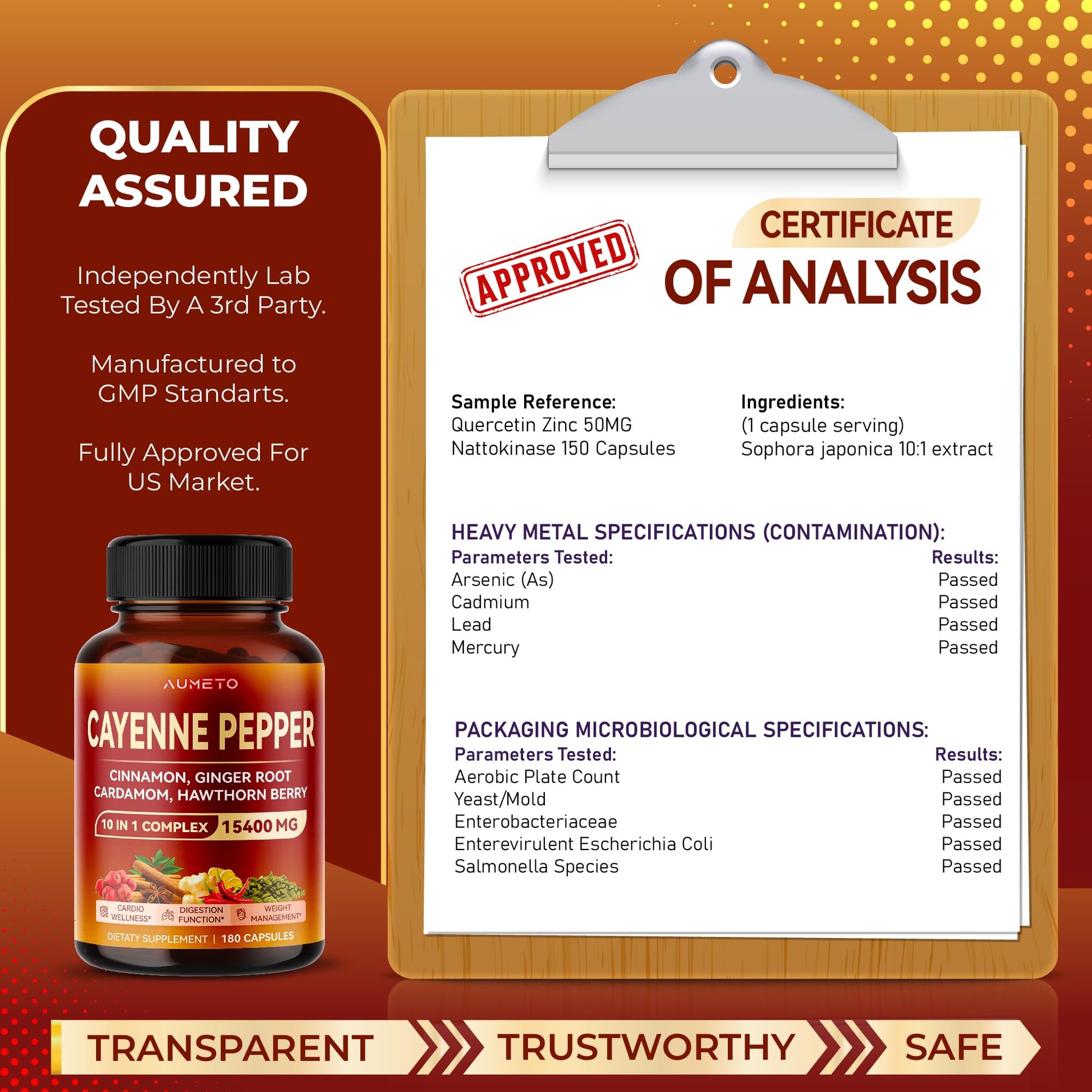 AUMETO Cayenne Pepper 15,400mg Ultra Complex with Cinnamon, Ginger Root, Cardamom AUMETO uk supplements