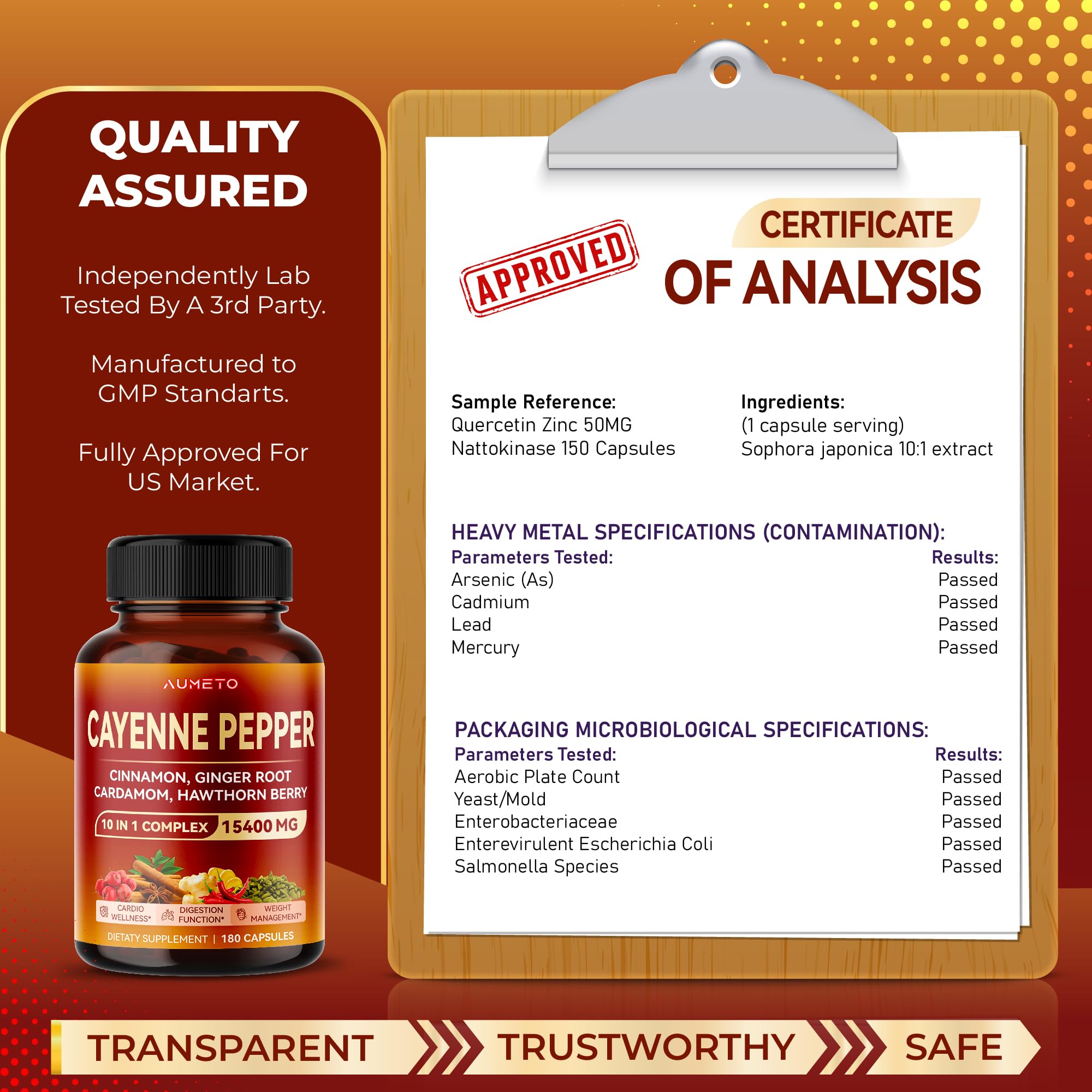 AUMETO Cayenne Pepper 15,400mg Ultra Complex with Cinnamon, Ginger Root, Cardamom AUMETO uk supplements