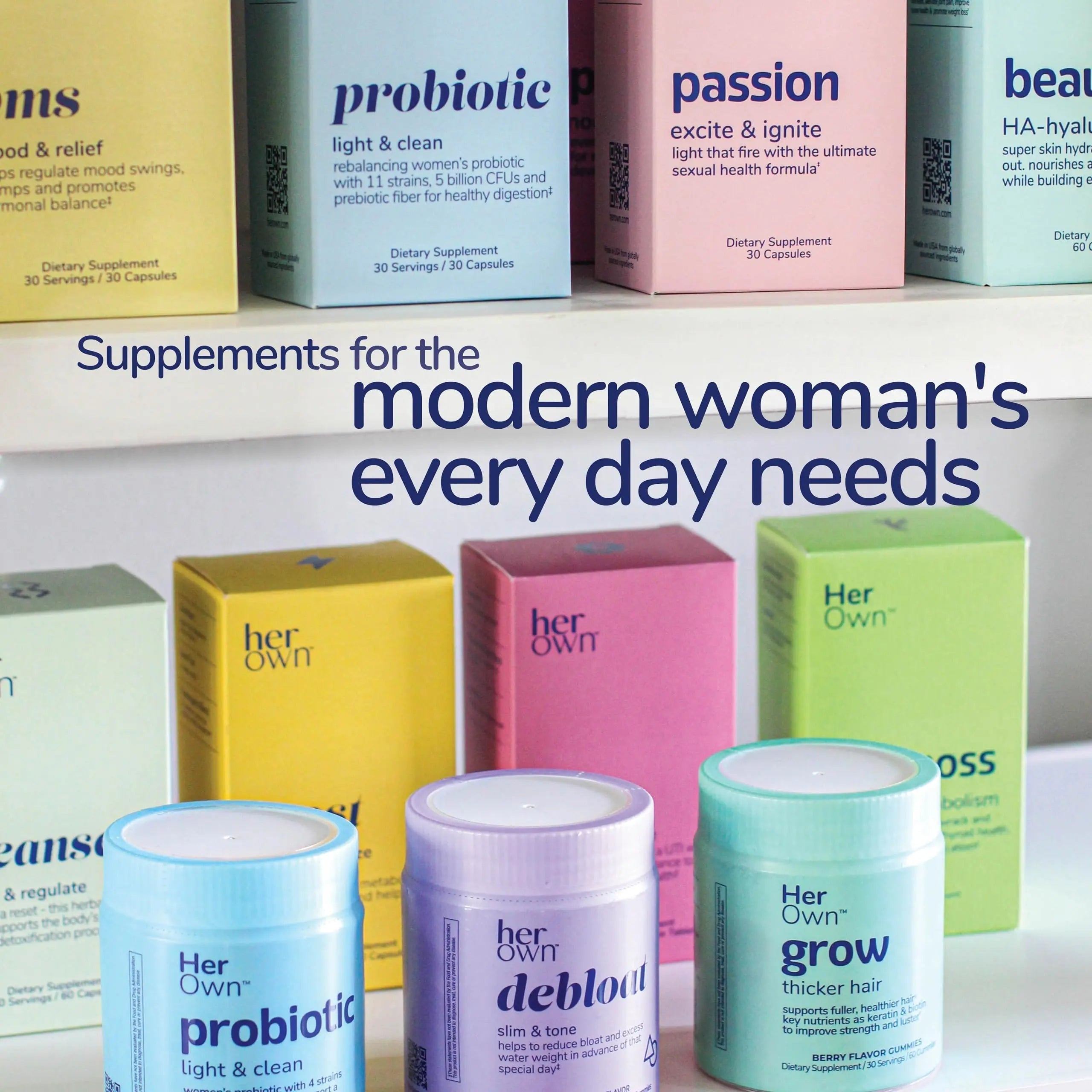 her own UTI, Helps Restore pH Balance, Supports Vaginal Flora and Balance, Promotes Urinary Health, 7 Strain Probiotic Blend, Shelf Stable, Gluten and Soy Free, Vegan, 30 Capsules, 30 Servings her own uk supplements