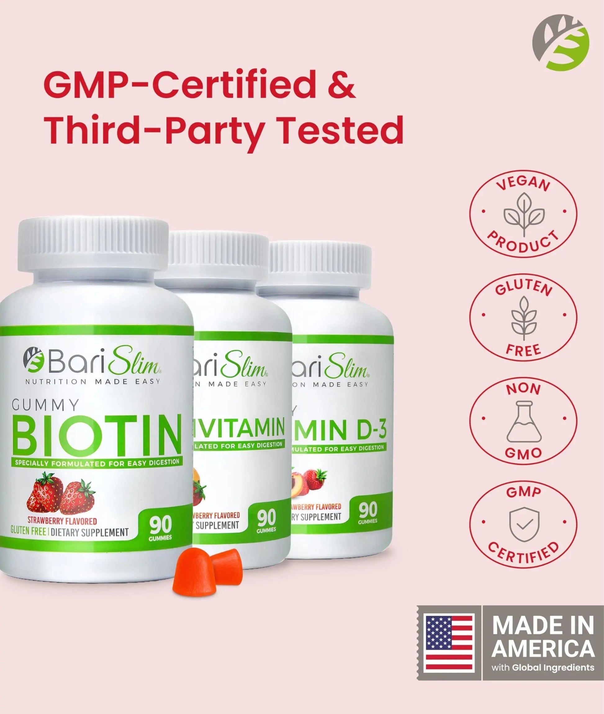 BariSlim Bariatric Multivitamin Gummies - Specially Formulated Gummy Vitamin for Patients After Weight Loss Surgery BariSlim uk supplements