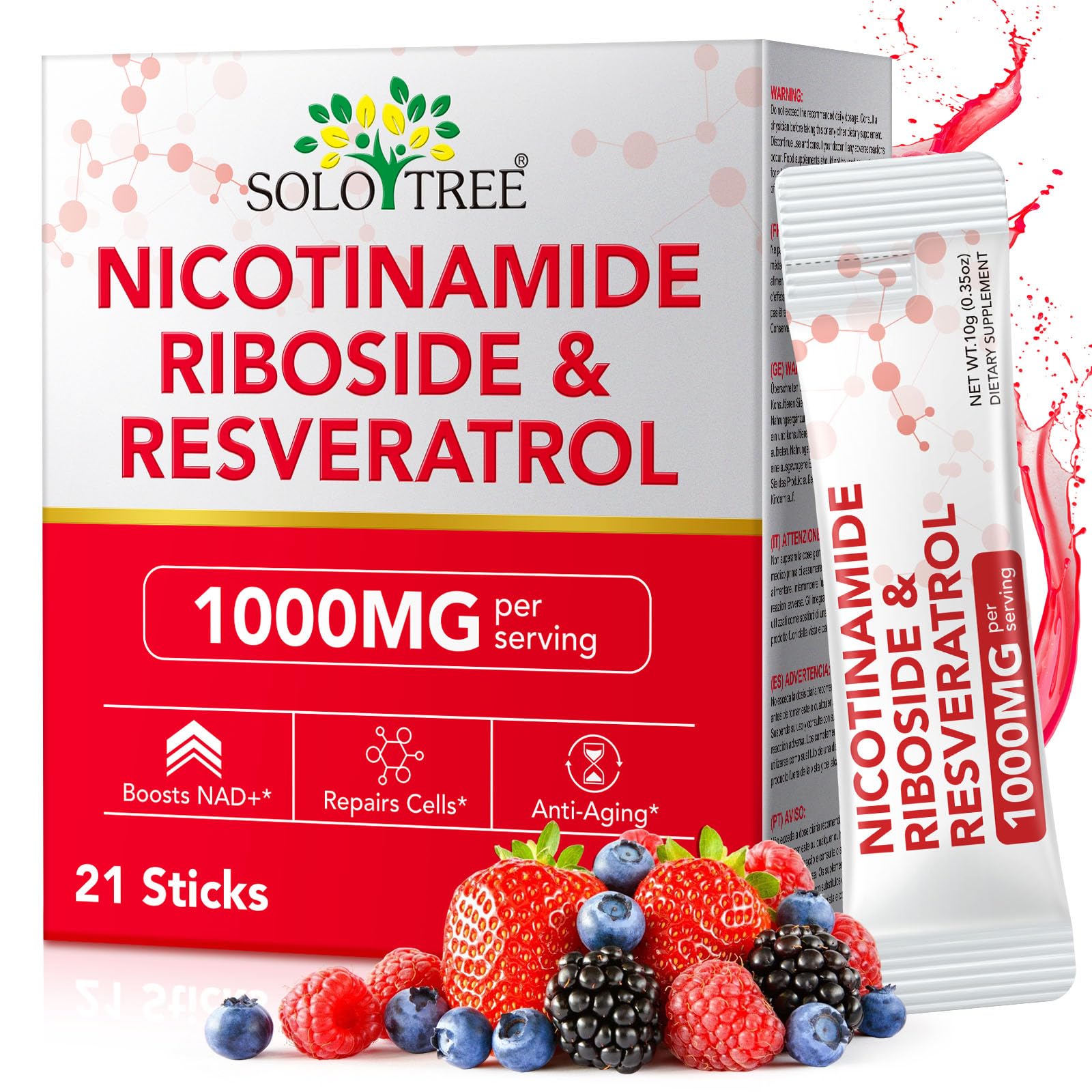 bnHUlMXw NAD Liquid Supplement,1000mg Premium Nicotinamide Riboside & Resveratrol,NAD+ Berry Flavor Drink Mix for Skin Aging Support,Boosts Cellular Energy – NAD Supplements for Men & Women,30 Packs bnHUlMXw uk supplements
