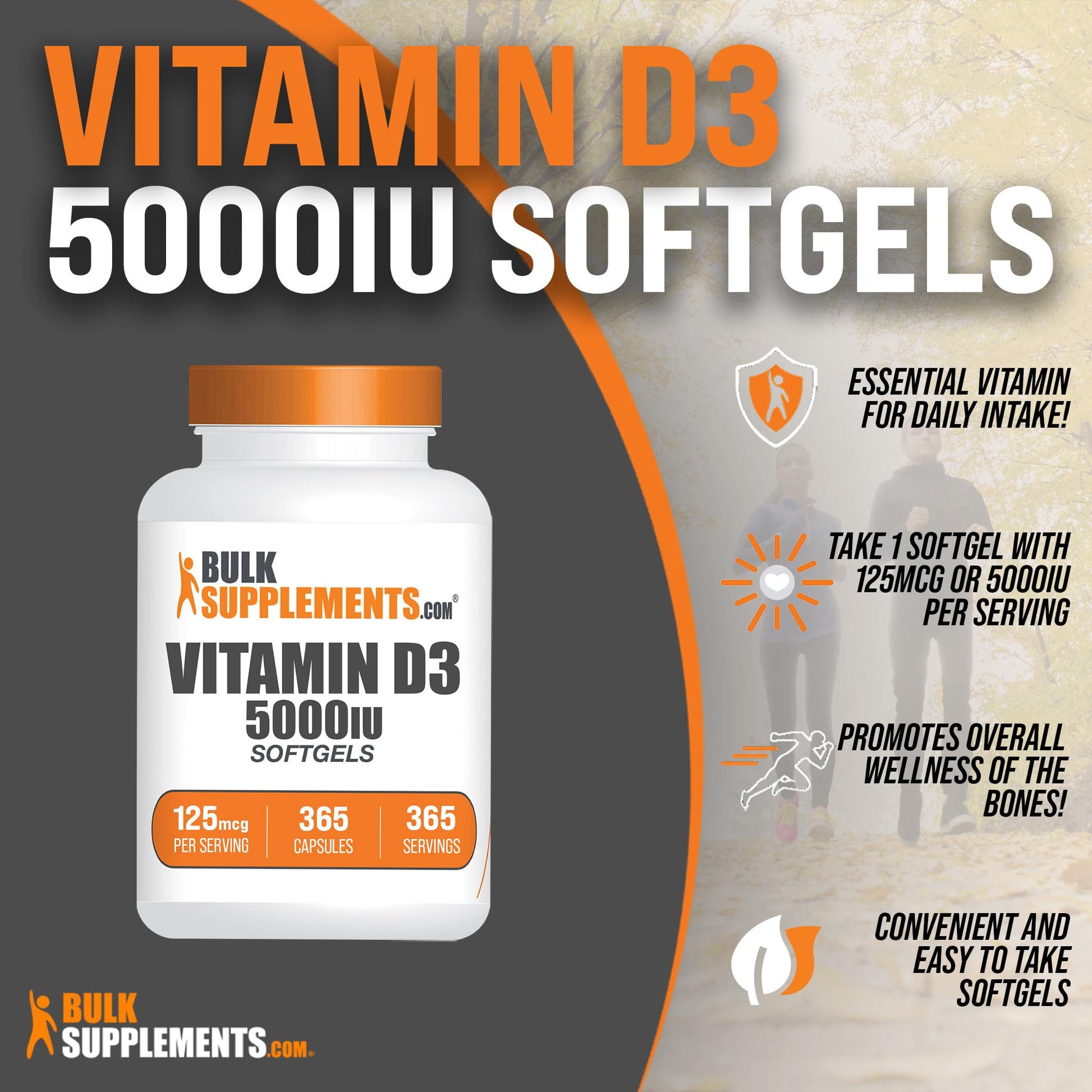 BULKSUPPLEMENTS.COM Vitamin D3 5000IU Softgels - Cholecalciferol, D3 Supplement BULKSUPPLEMENTS.COM uk supplements