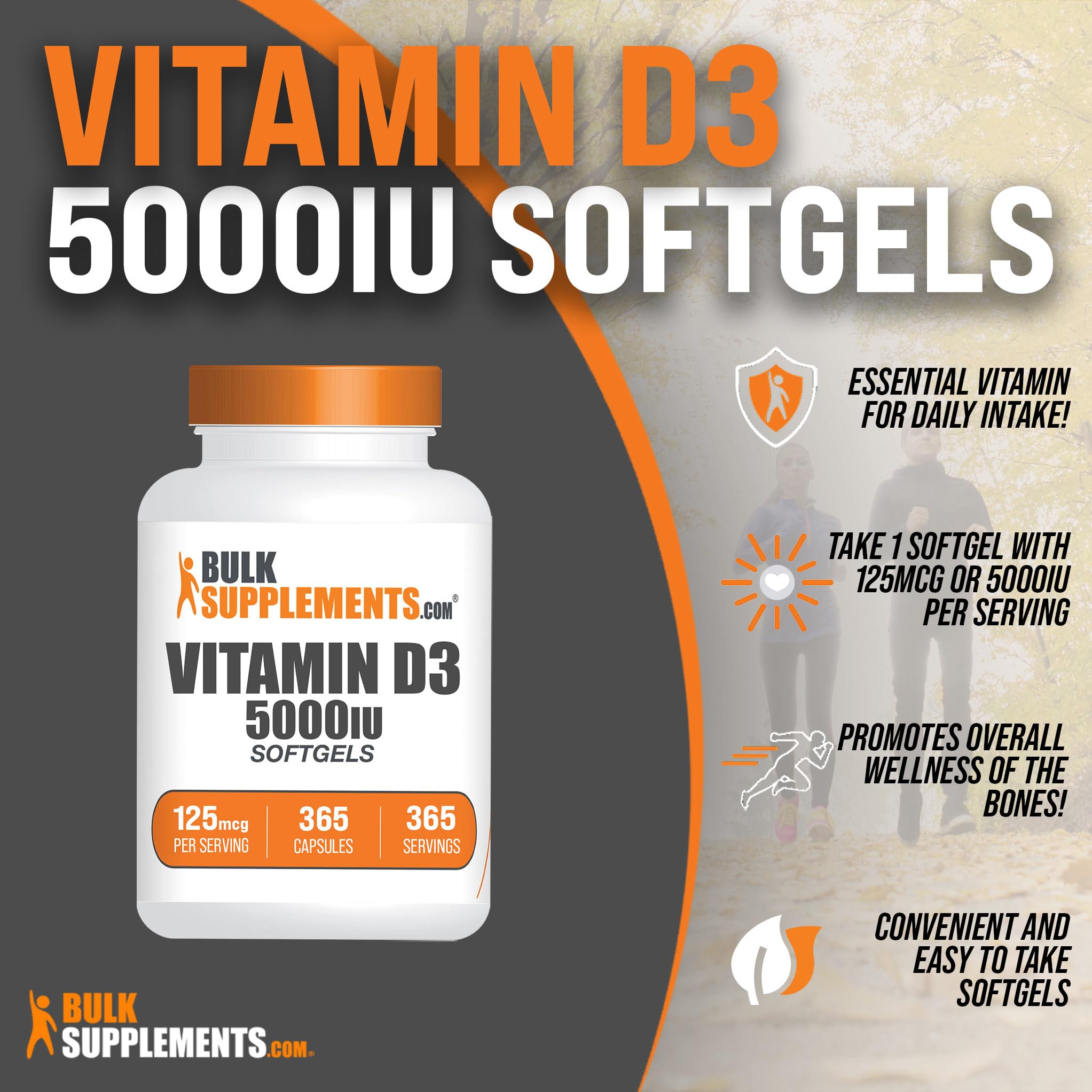 BULKSUPPLEMENTS.COM Vitamin D3 5000IU Softgels - Cholecalciferol, D3 Supplement BULKSUPPLEMENTS.COM uk supplements