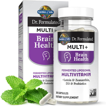 Garden of Life Dr Formulated Multi+ Brain Health, Fermented Liposomal Multivitamin + Lutein & Zeaxanthin, Vitamin D3 & Probiotics Garden of Life uk supplements