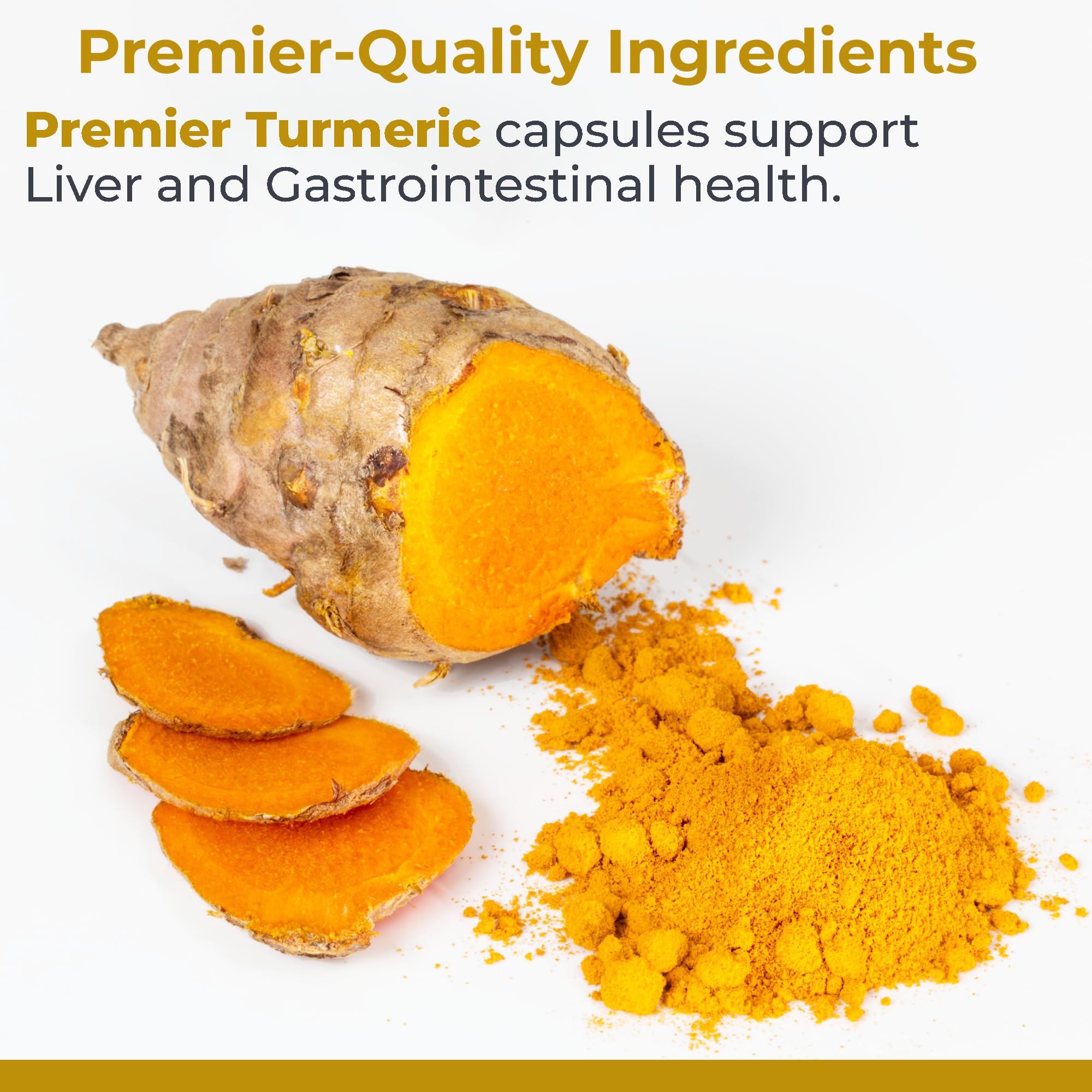 Premier Research Labs Premier Turmeric Capsules - Turmeric Curcumin Supplement, Liver Support, 500 mg of Curcuma Per Capsule - 60 Vegetarian Capsules Premier Research Labs uk supplements
