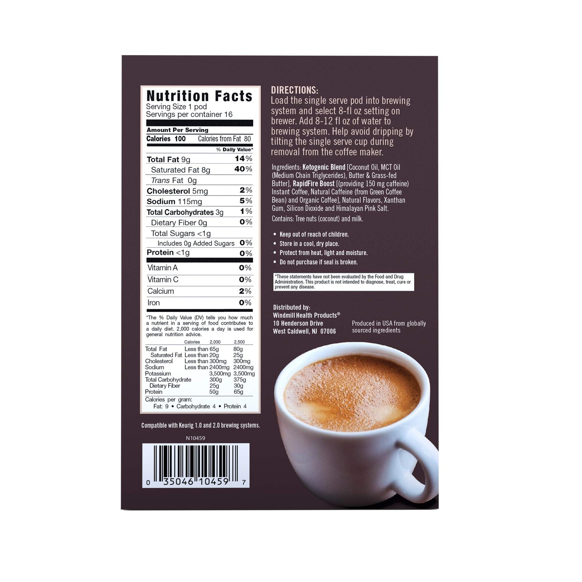 Rapidfire French Vanilla Ketogenic High Performance Keto Coffee Pods, Supports Energy Rapid Fire uk supplements