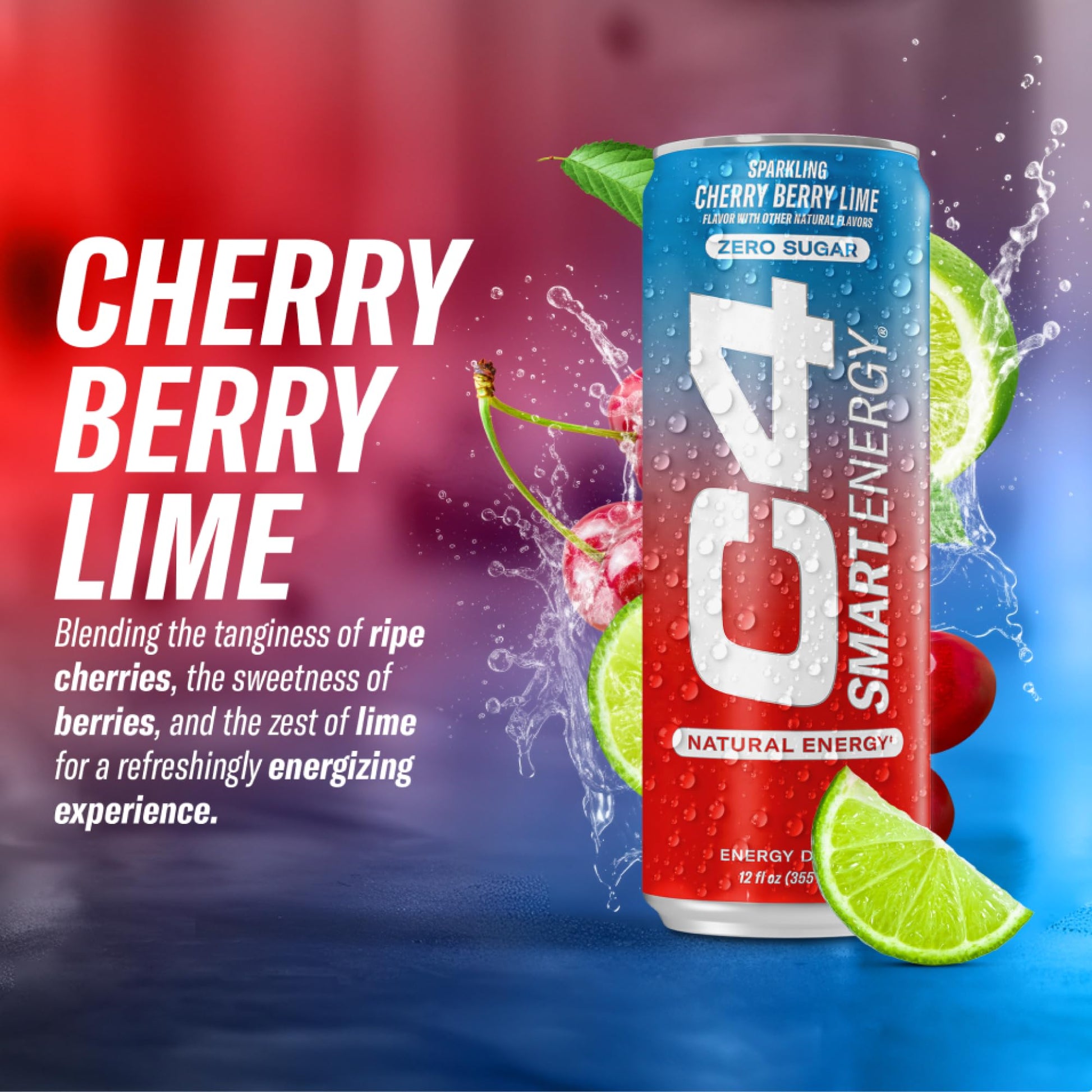Cellucor C4 Smart Energy Drink - Sugar Free Performance Fuel & Nootropic Brain Booster, Coffee Substitute or Alternative | Cherry Berry Lime 12 Oz - 12 Pack C4 uk supplements