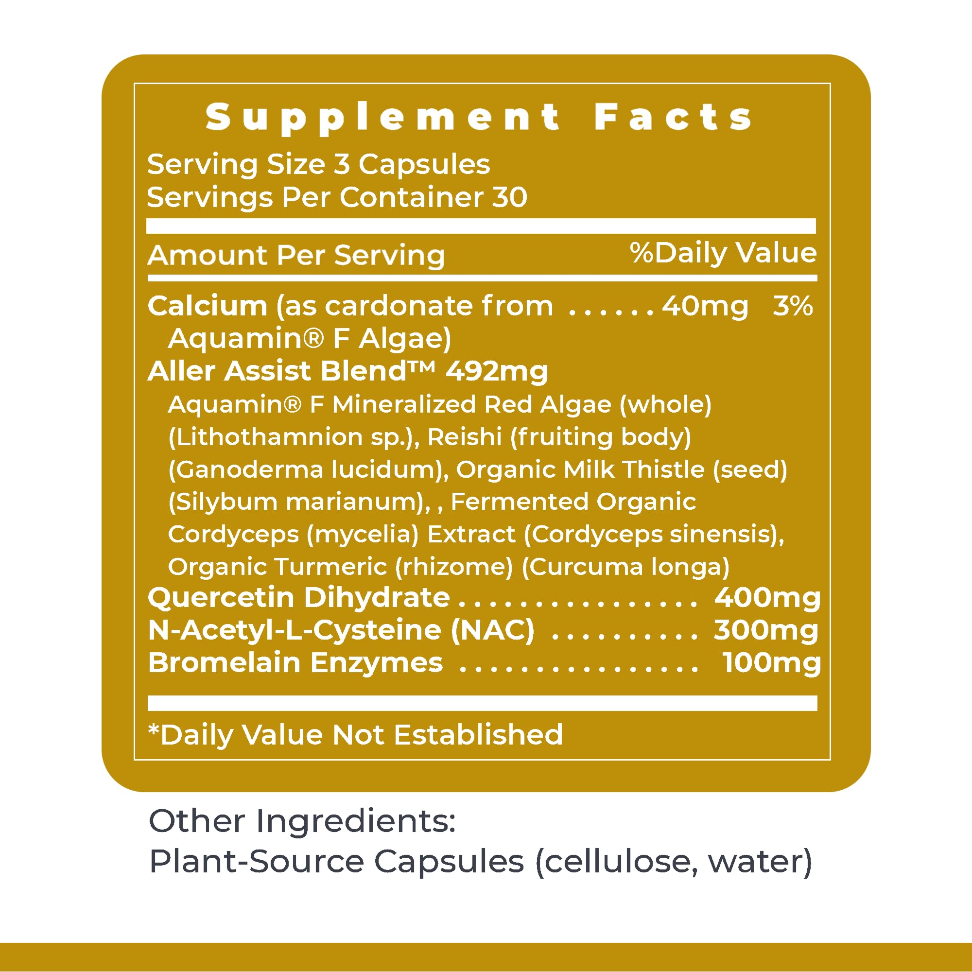 Premier Research Labs AllerCaps - A Lung Health Supplement with NAC/N-Acetyl Cysteine, Featuring Bromelain, Reishi Mushroom & Quertecin, Immune Support Formula - 60 Vegetarian Capsules Premier Research Labs uk supplements