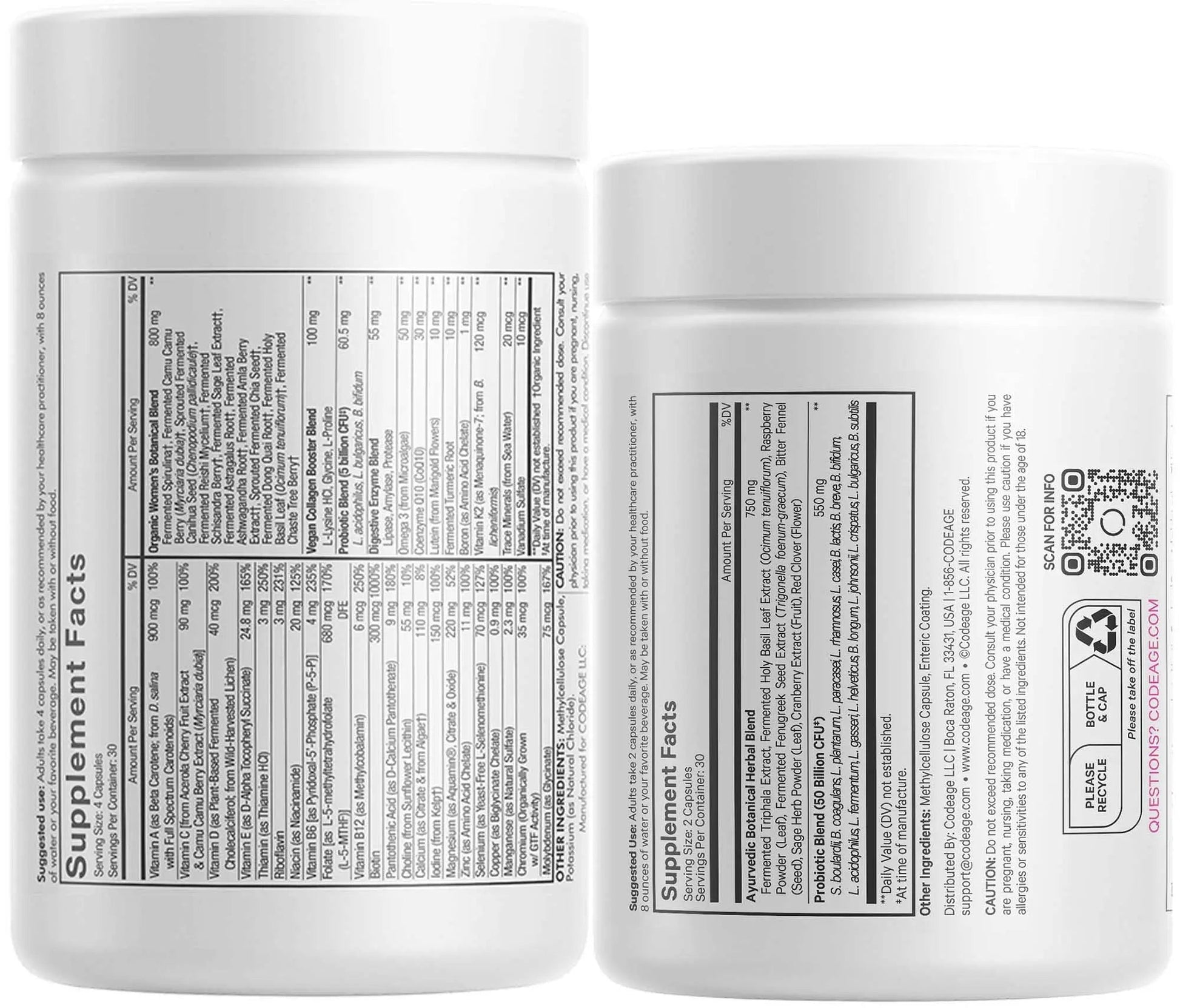 Codeage Women’s Multivitamin Bundle: Women’s Formula & Women’s Probiotic Daily Vitamins Codeage uk supplements