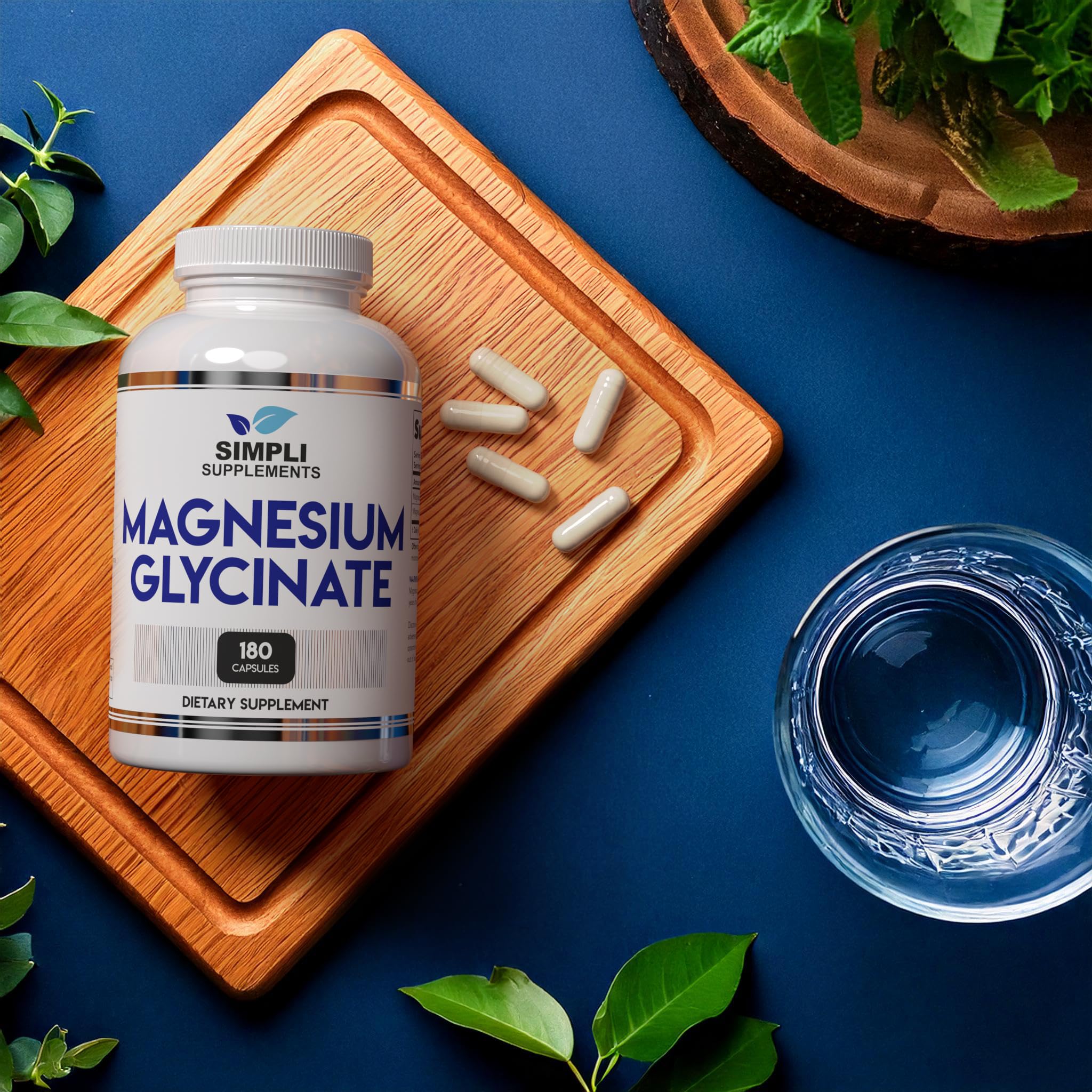 Magnesium Glycinate 400mg per Serving – High Absorption – Gentle on Stomach – Supports Sleep, Relaxation, Muscle, Bone & Immune Health – Non-GMO, Vegan, 180 Capsules Simpli Supplements uk supplements