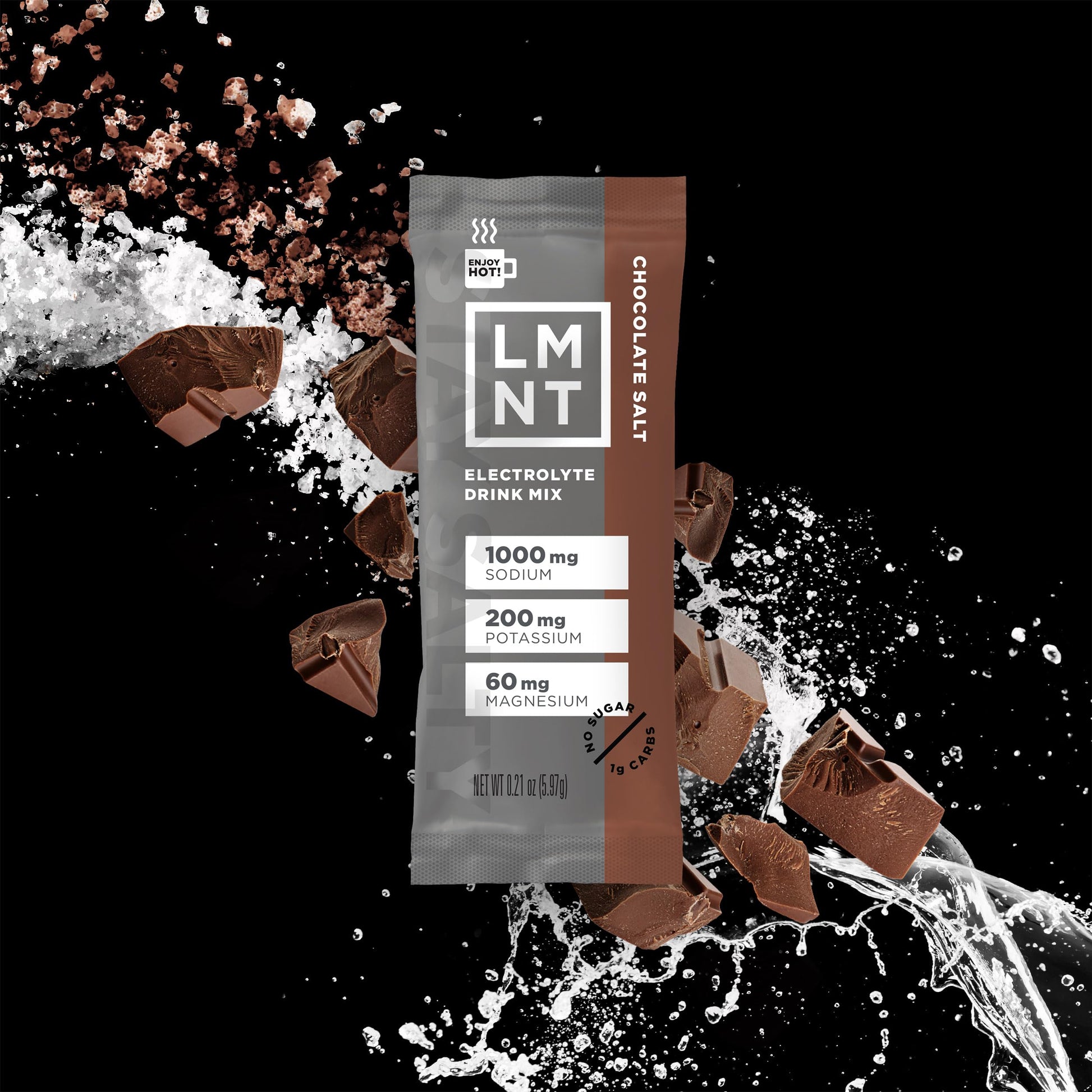 LMNT Zero-Sugar Electrolytes - Hot Chocolate Salt - Hydration Powder Packets Drink LMNT uk supplements