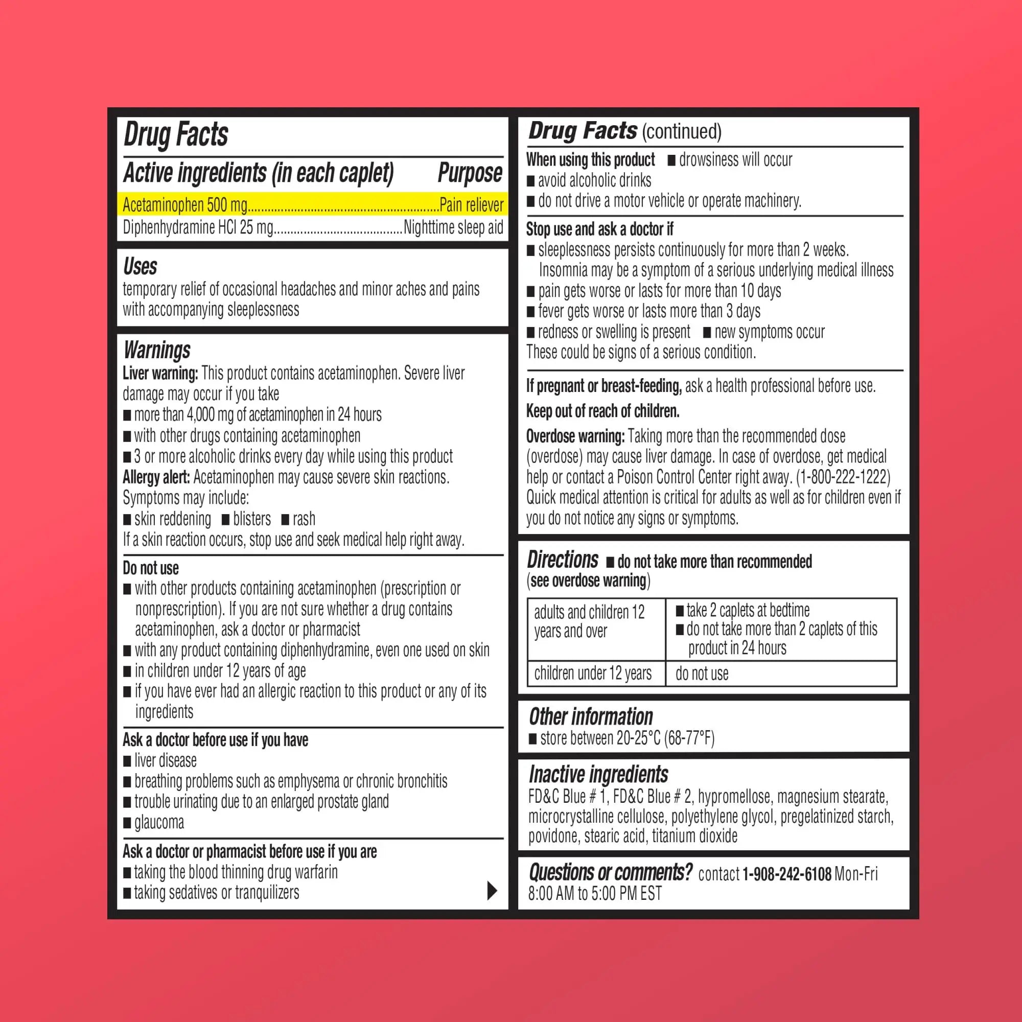 GoodMeds Compare to Tylenol PM PM Pain Reliever & Sleep Aid, Generic Acetaminophen 500mg, Fast-Acting, Extra Strength for Headaches, Migraines, Aches | Non-Habit Forming (375 Count) GoodMeds uk supplements