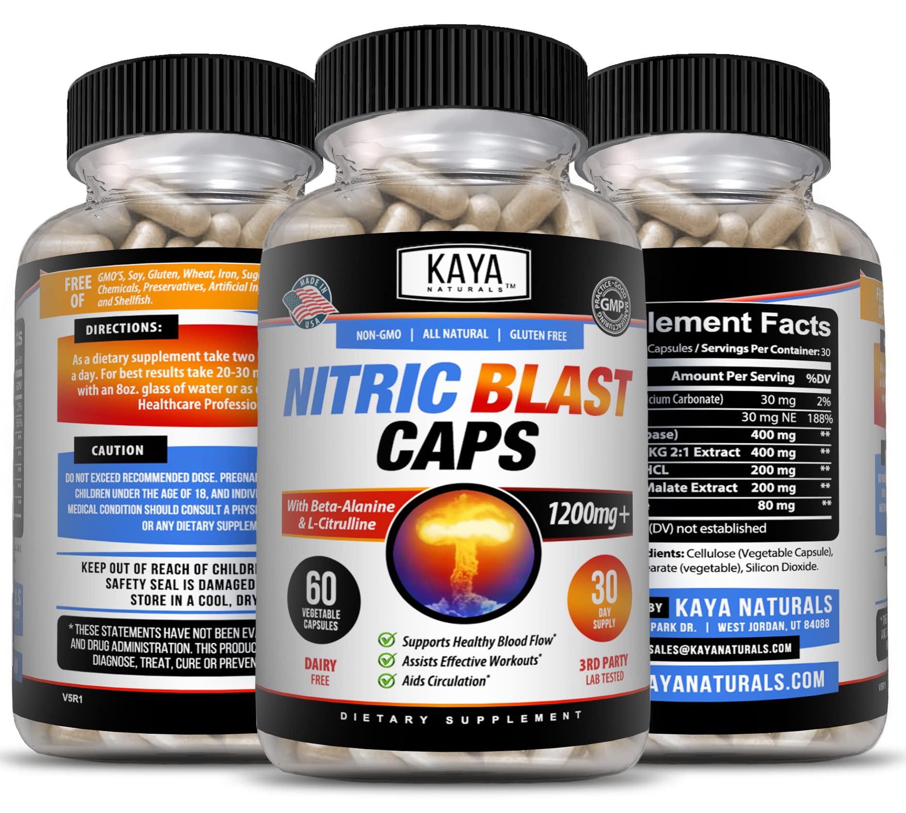 Kaya Naturals - Nitric Blast Potent All-Natural Herbal Supplement for Maximum Health Benefits Kaya Naturals uk supplements