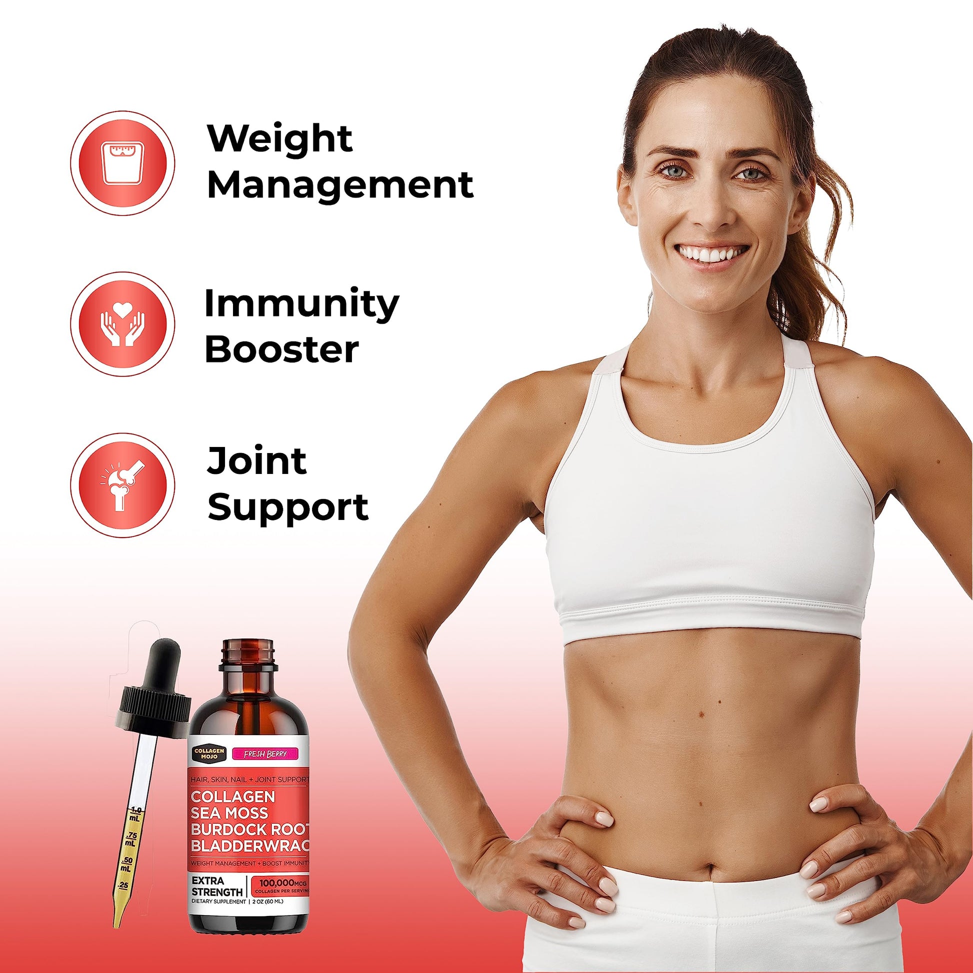 Collagen Mojo Liquid Collagen Peptides with Sea Moss, Burdock Root & Bladderwrack Collagen Mojo uk supplements