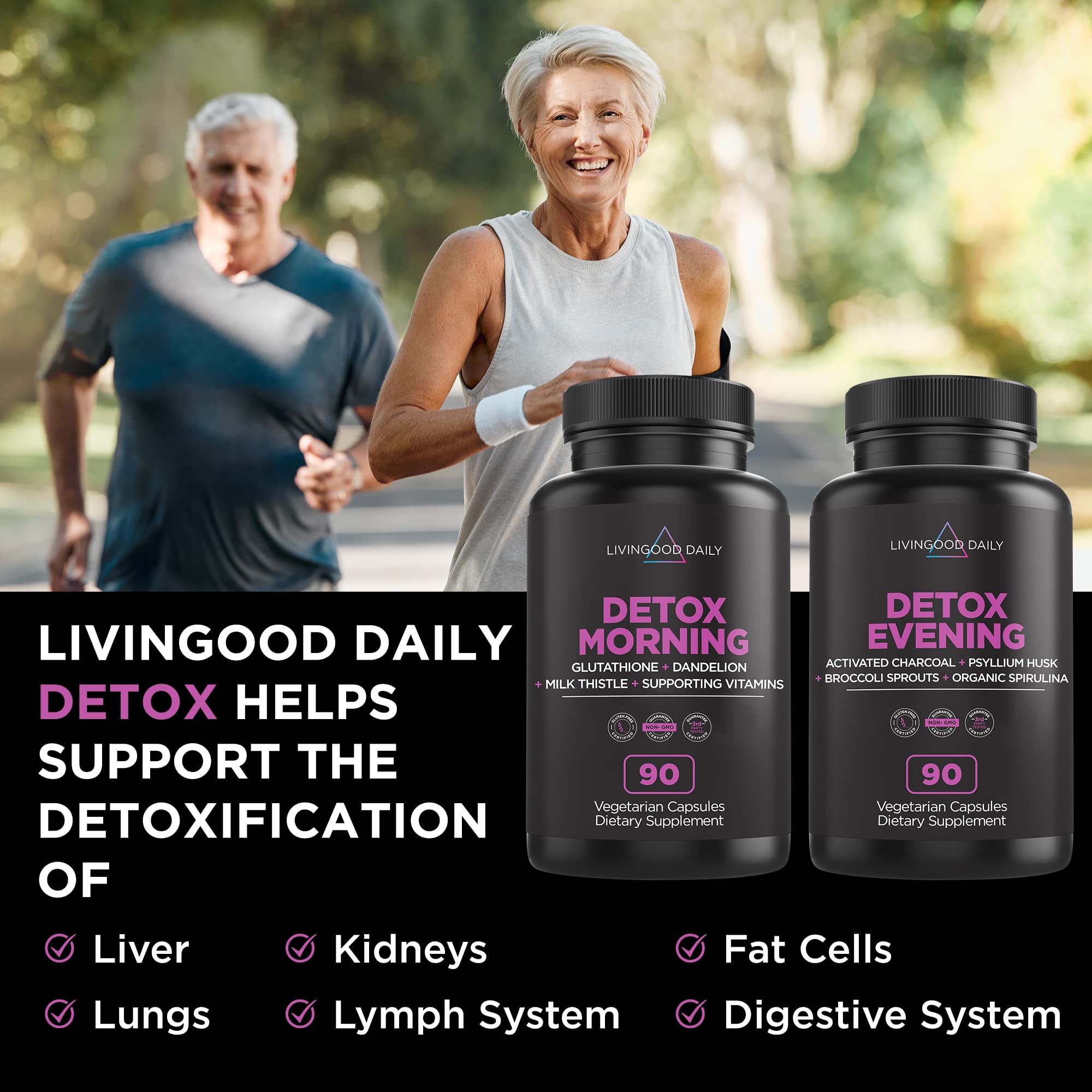 Livingood Daily Detox Pills - Full Body Detox Cleanse for Women & Men with Milk Thistle Livingood Daily uk supplements
