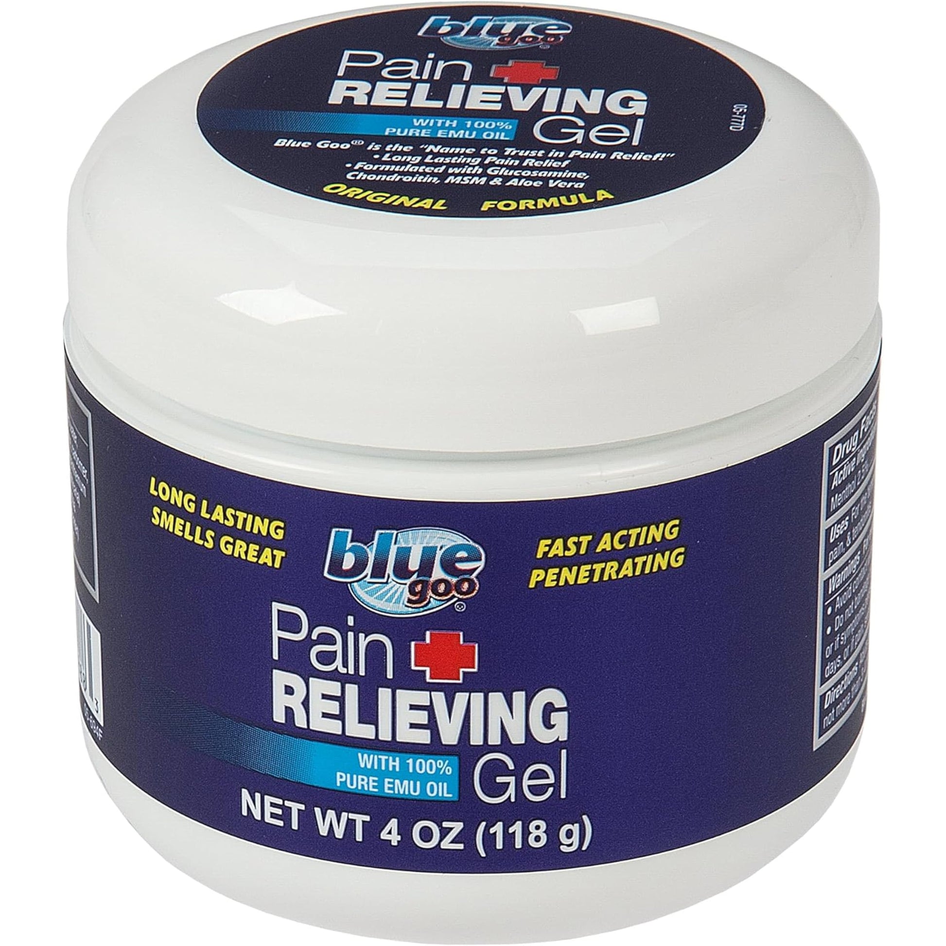 Blue Goo Pain Relieving Gel – Relief for Back, Neck, Muscle and Joint Pain, Fast-Acting Cooling and Soothing Relief with 100% Pure Emu Oil, 4 oz (1 Pack) Blue Goo uk supplements