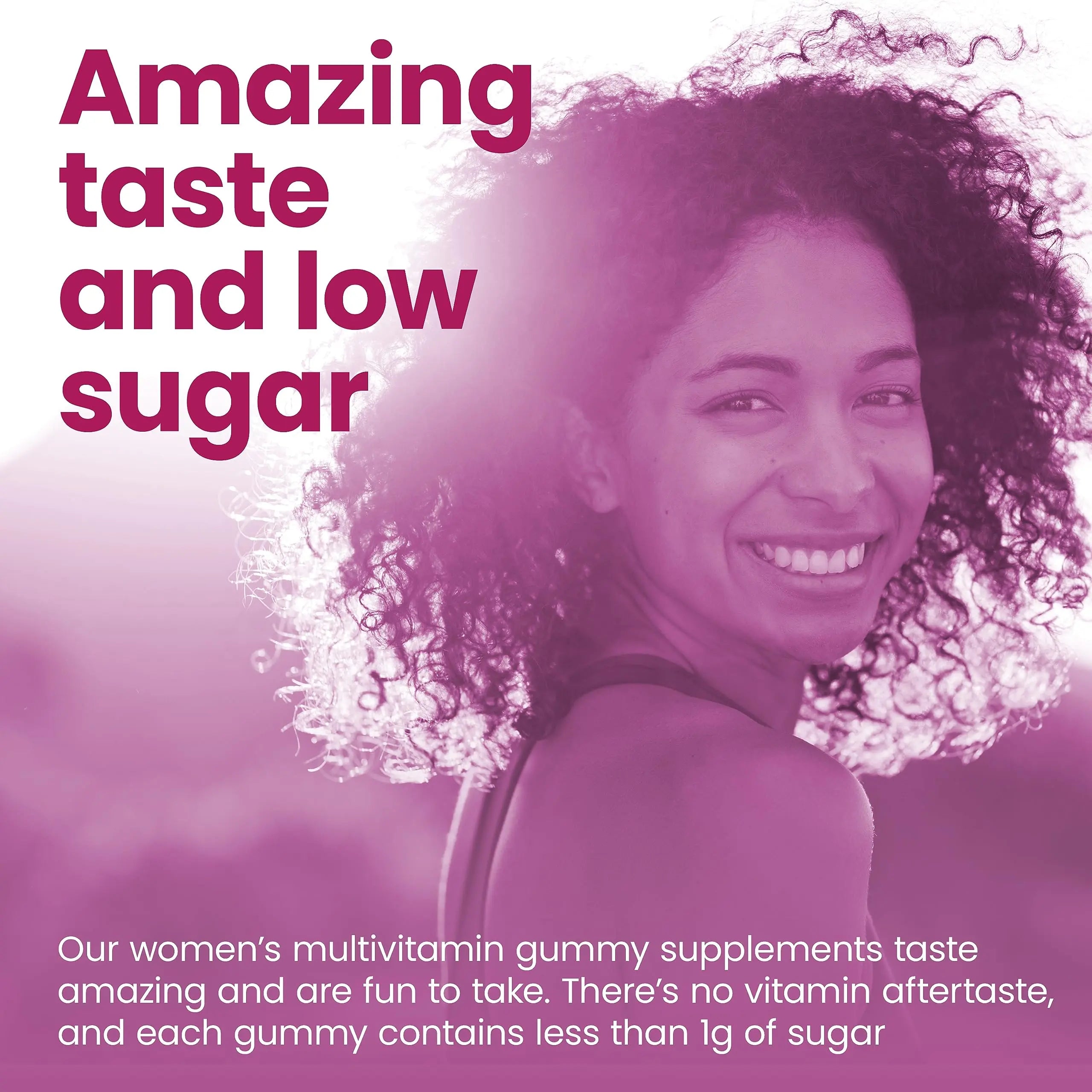 vitafive Women's Multivitamin Gummies, Best Multivitamin for Women with Biotin, D3, B12, Zinc, Low Sugar, Gluten Free (50 Ct) vitafive uk supplements
