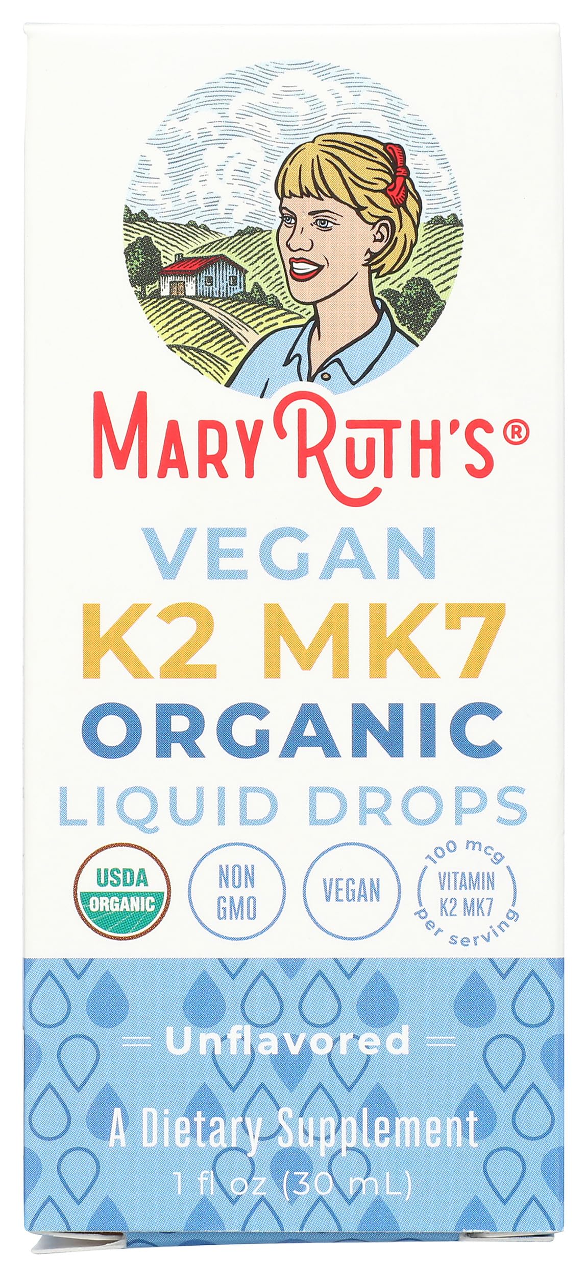 MaryRuth’s USDA Organic Vitamin K2 MK7 Liquid Drops for Adults & Kids | Sourced from Natto | Menaquinone- 7 | Vegan K2 Vitamin for Bone Health & Calcium Absorption | 1oz | Up to 90 Servings MARYRUTH'S uk supplements