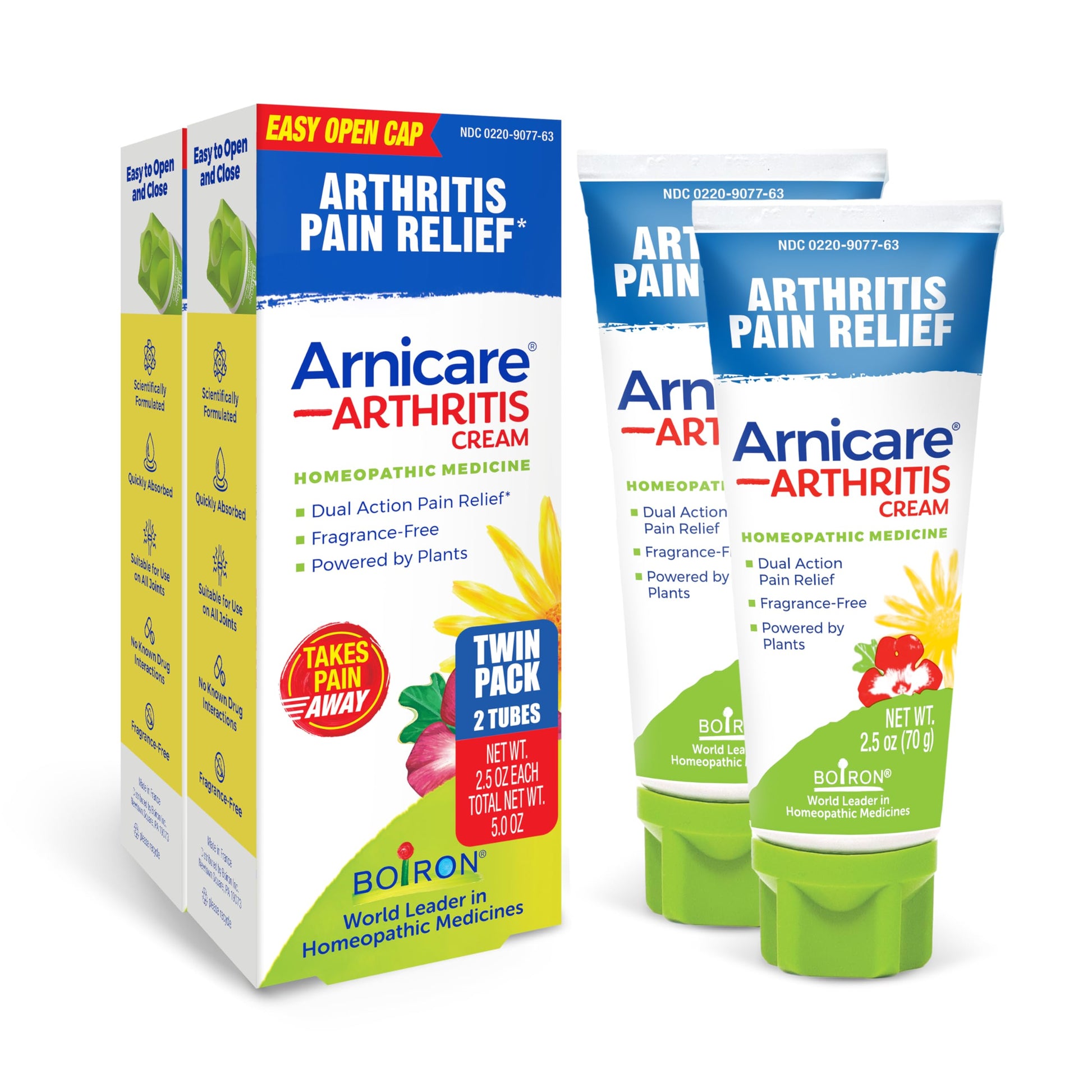 Boiron Arnicare Arthritis Cream for Pain Relief of Knees, Hands, Wrists, Elbows, Joints & Muscles – Quickly Absorbed & Fragrance-Free – 5 oz (2 Pack of 2.5 oz) Boiron uk supplements