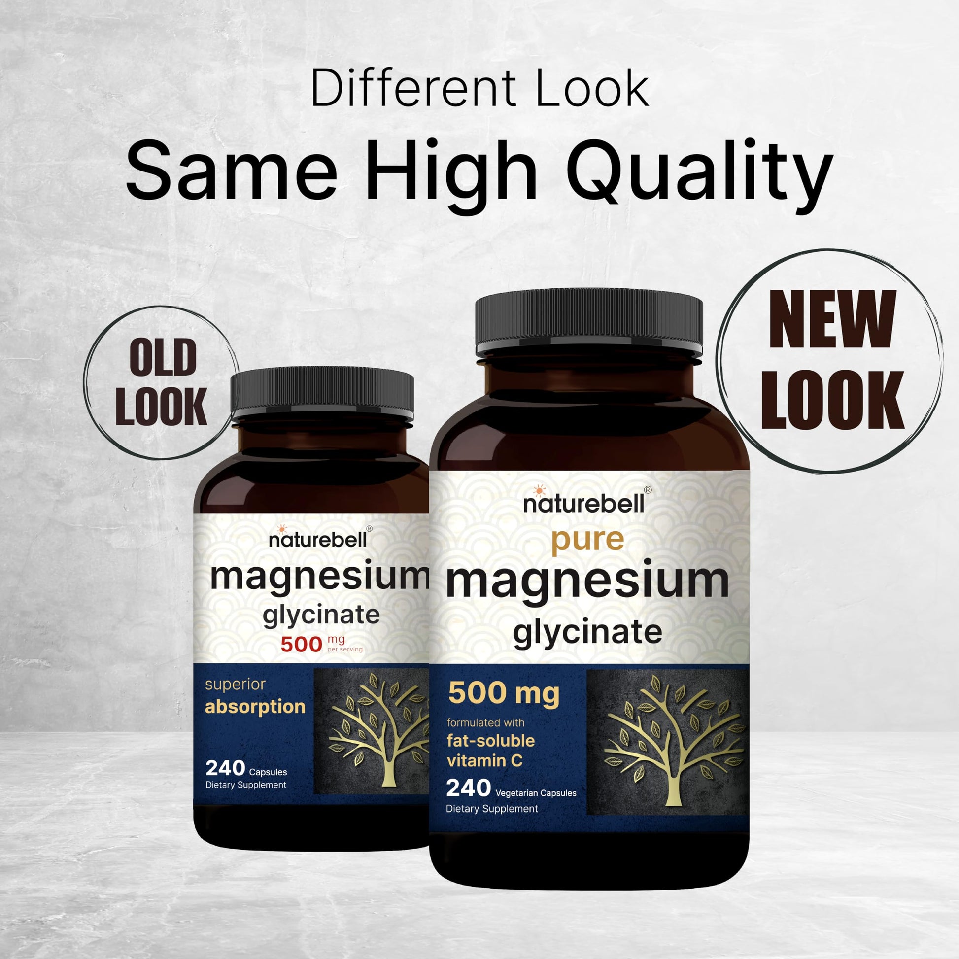 Naturebell Pure Magnesium Glycinate 500mg, 240 Veggie Capsules | 100% Chelated & Purified – 3rd Party Tested, Vegan Friendly, Non-GMO, Fiiler Free NatureBell uk supplements