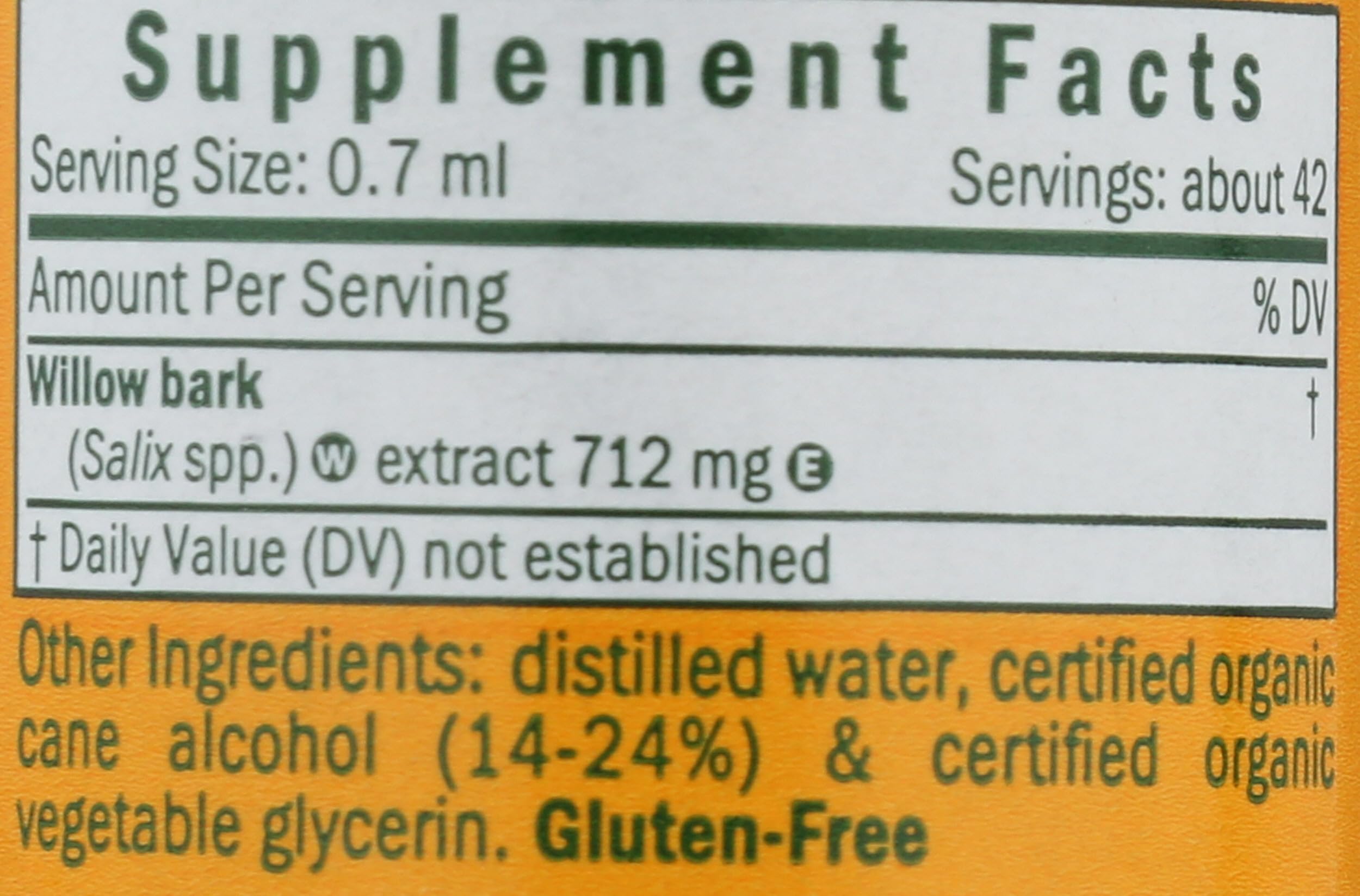 Herb Pharm Willow Bark Liquid Extract for Minor Pain - 1 Ounce (DWILL01) Herb Pharm uk supplements