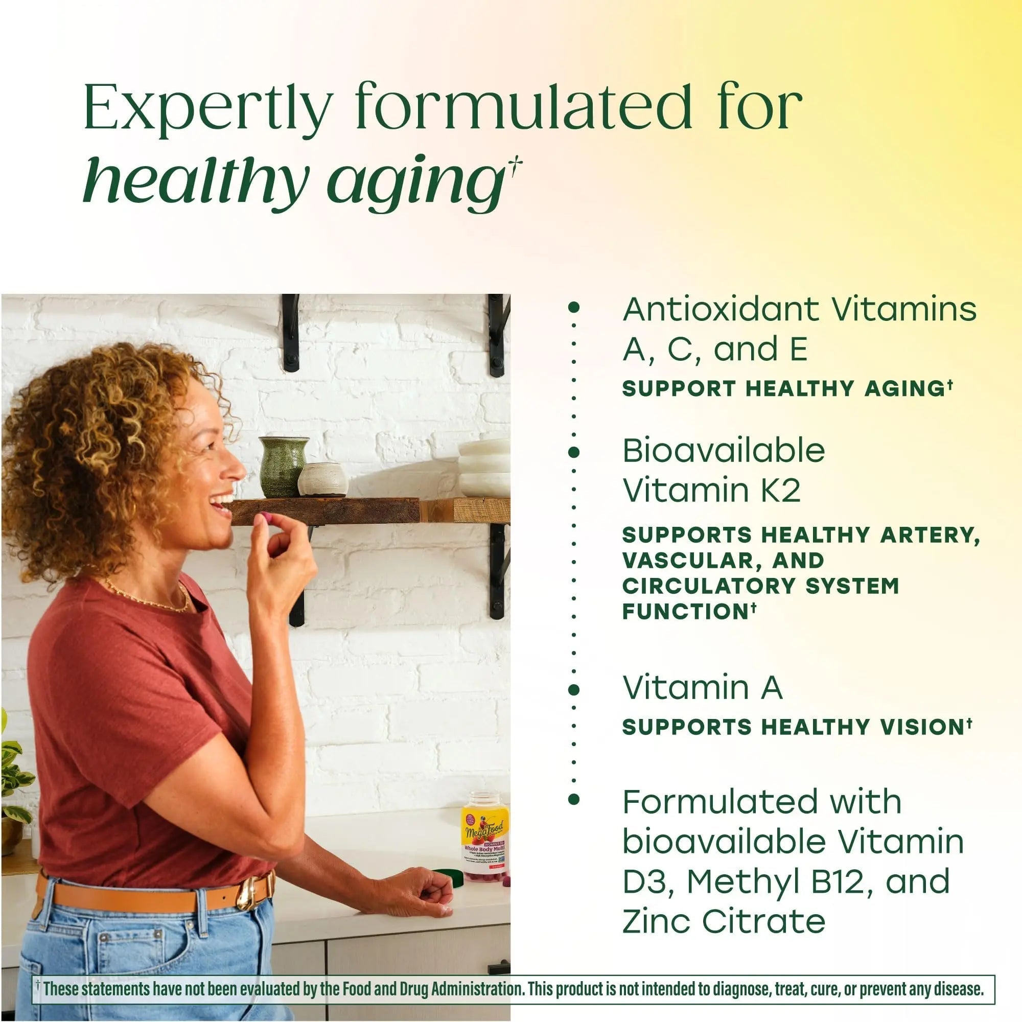MegaFood Whole Body 55+ Womens Multivitamin - Multivitamin for Women - Vitamin D3 K2, Magnesium Citrate, Biotin & Folate - Bone Health MegaFood uk supplements