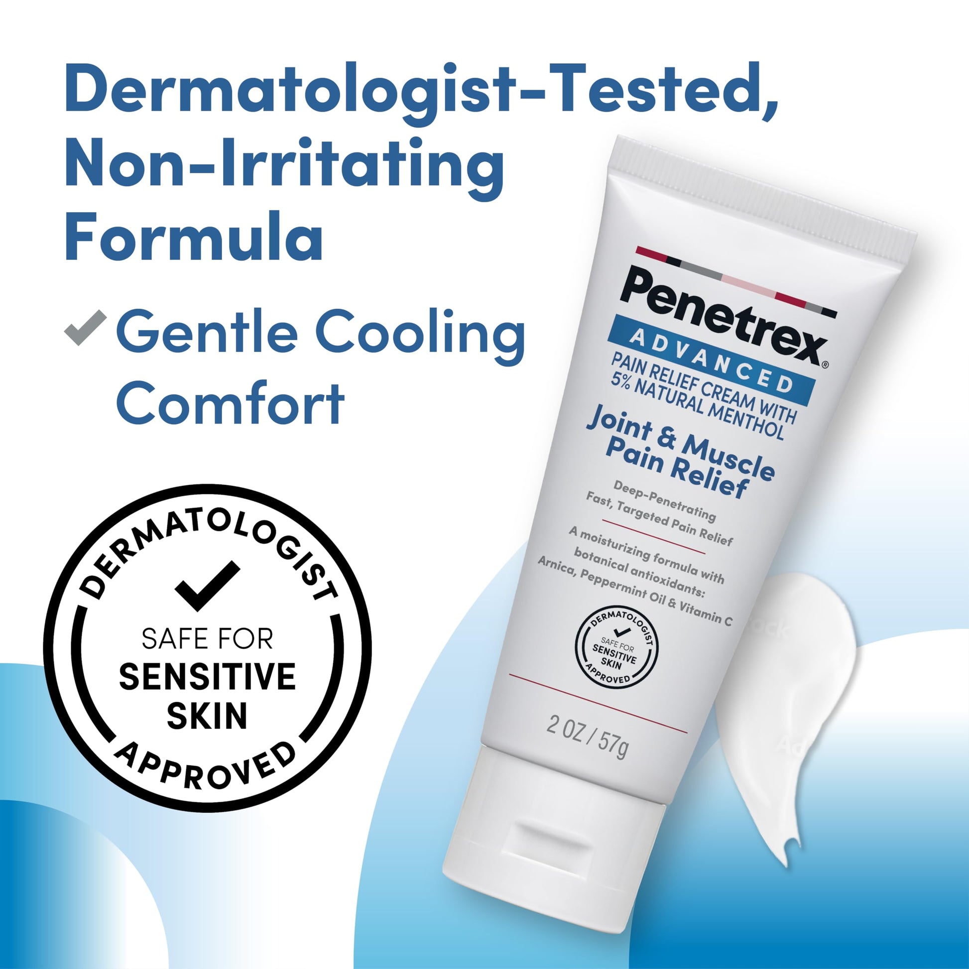 Penetrex Advanced Joint & Muscle Pain Relief Cream, 2 Oz - Natural Menthol 5% External Analgesic with A Blend of Antioxidants: Arnica, Peppermint Oil & Vitamin C Penetrex uk supplements