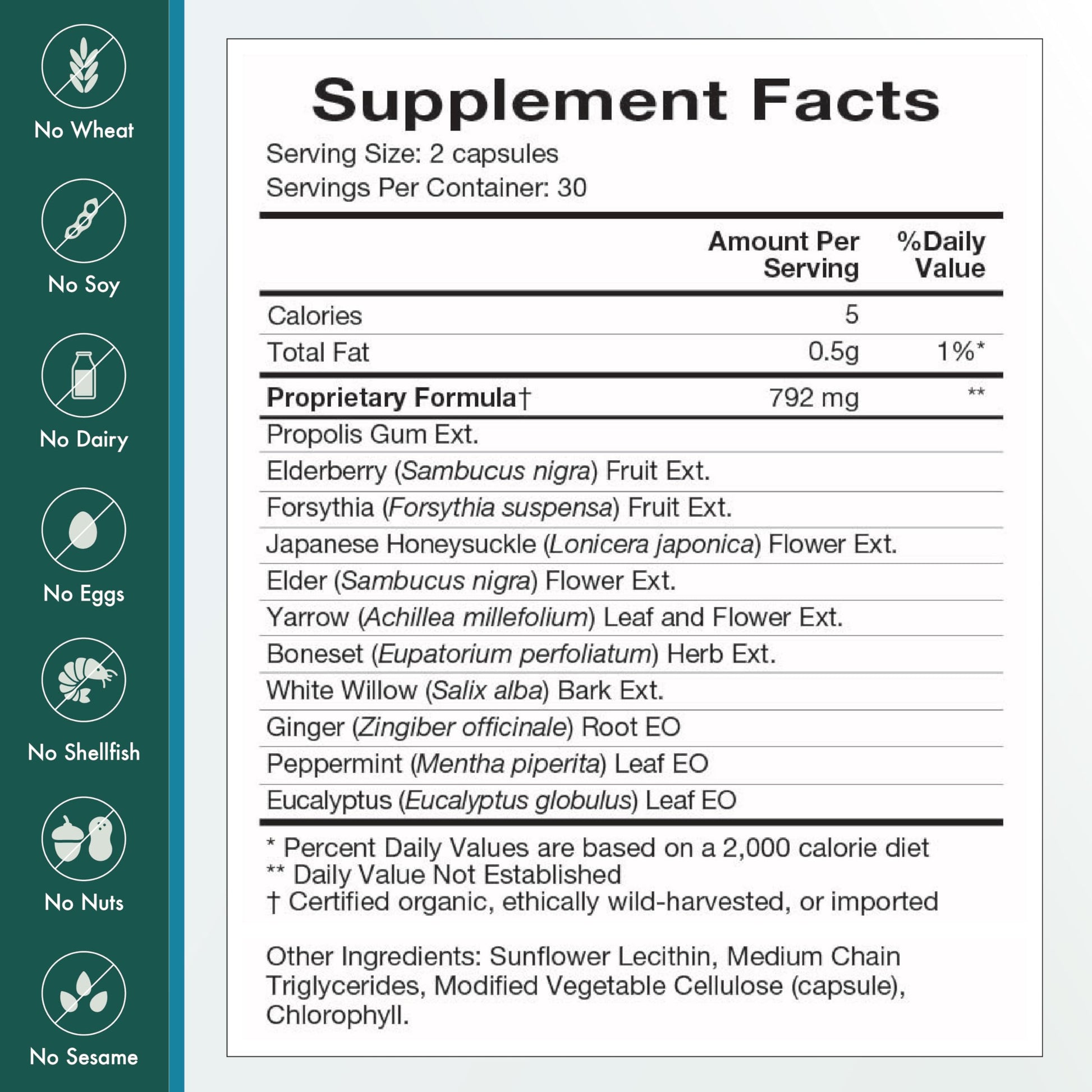 Natura Health Products Flew Away Supplement - Immune System Support & Seasonal Defense - Featuring Ginger, Elderberry, Propolis and Eucalyptus (60 Capsules) Natura Health Products uk supplements