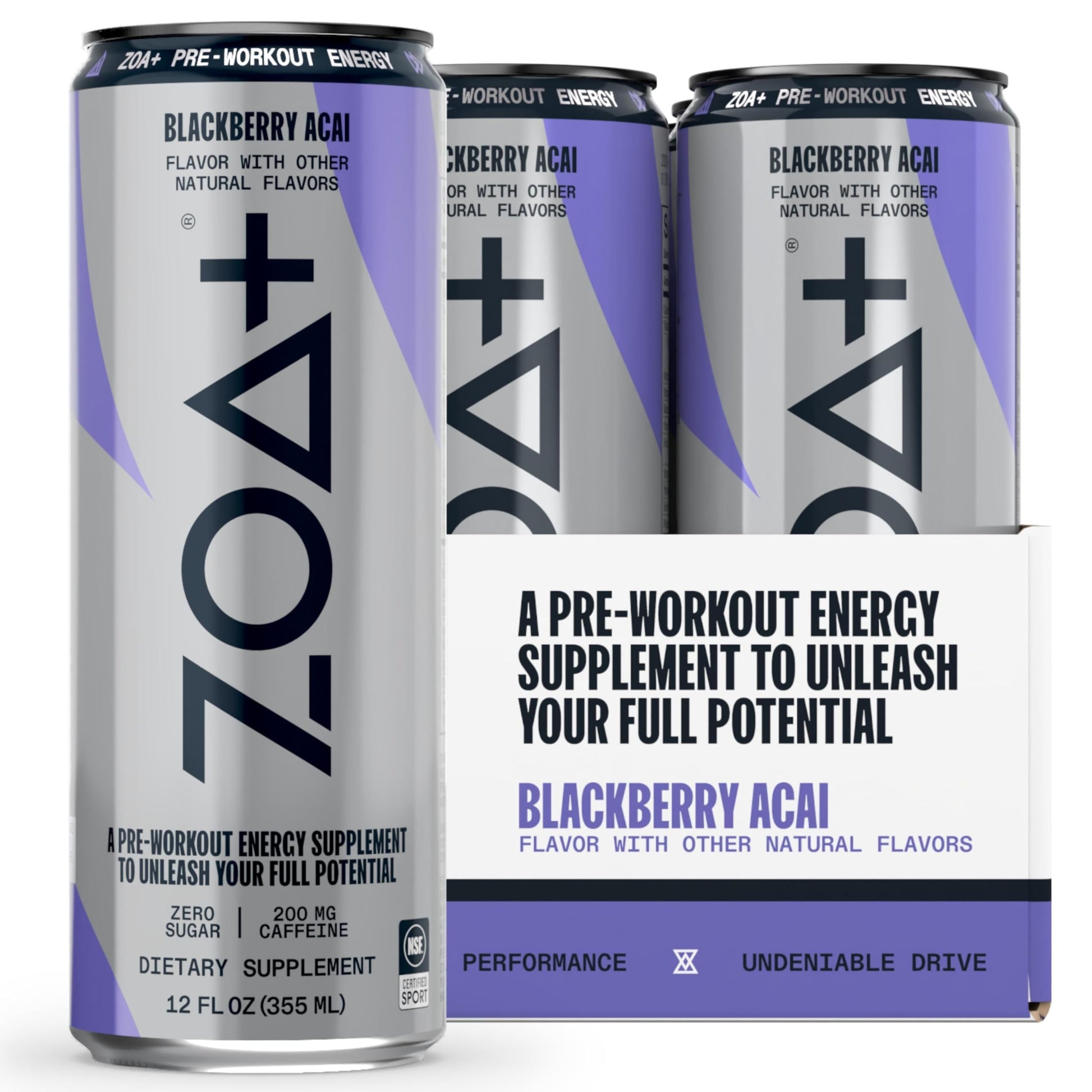 ZOA Plus Sugar-Free Pre-Workout Drink, Ready to Drink with Nitric Oxide, Vitamin B, C and D ZOA uk supplements