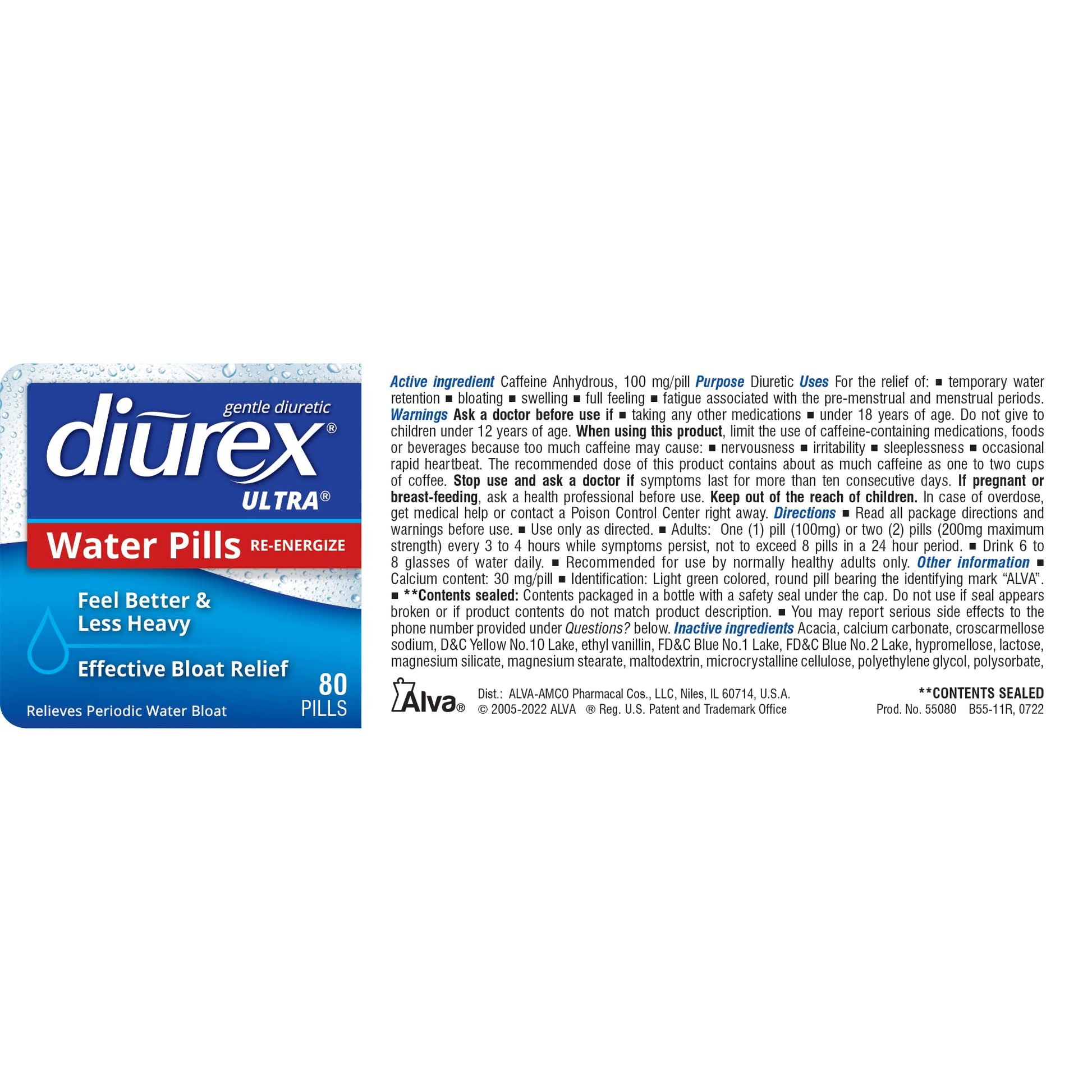 Diurex Ultra Re-Energizing Water Pills - Relieve Water Bloat - Feel Better Less Heavy Diurex uk supplements