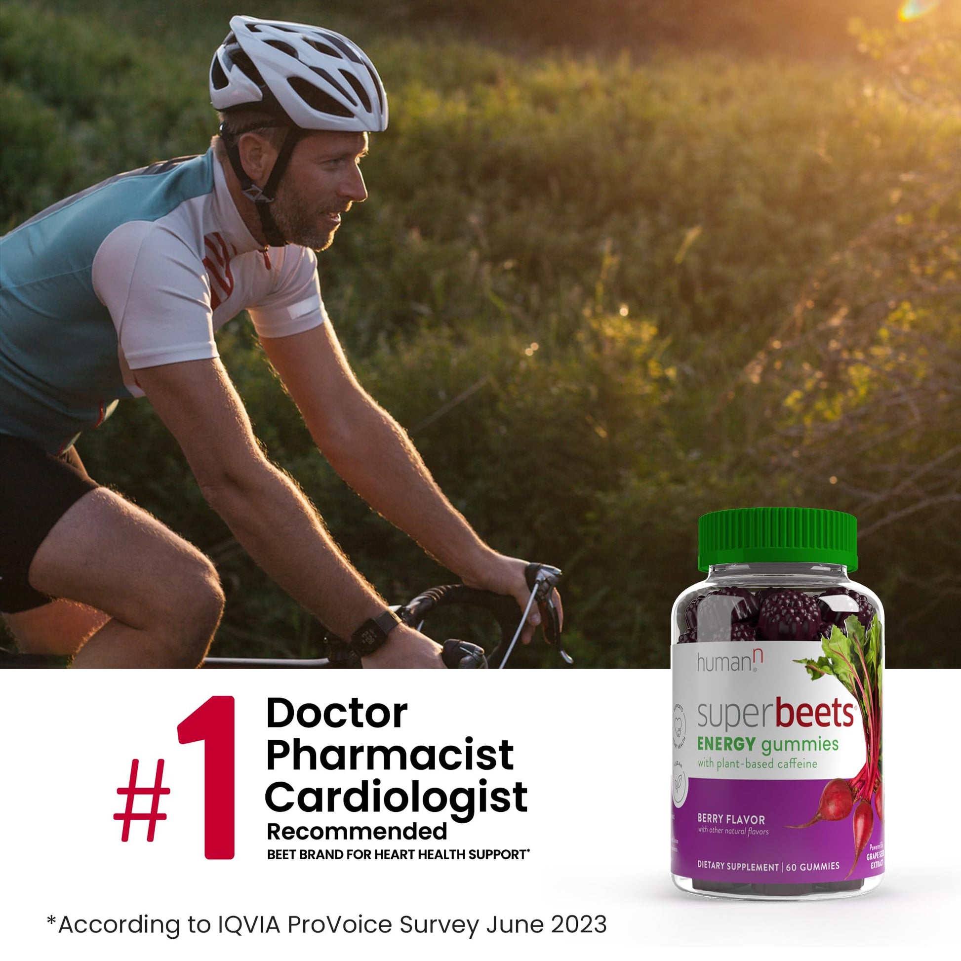 humanN SuperBeets Energy Gummies - Quick Energy & Mental Focus - Help Increase Nitric humanN uk supplements