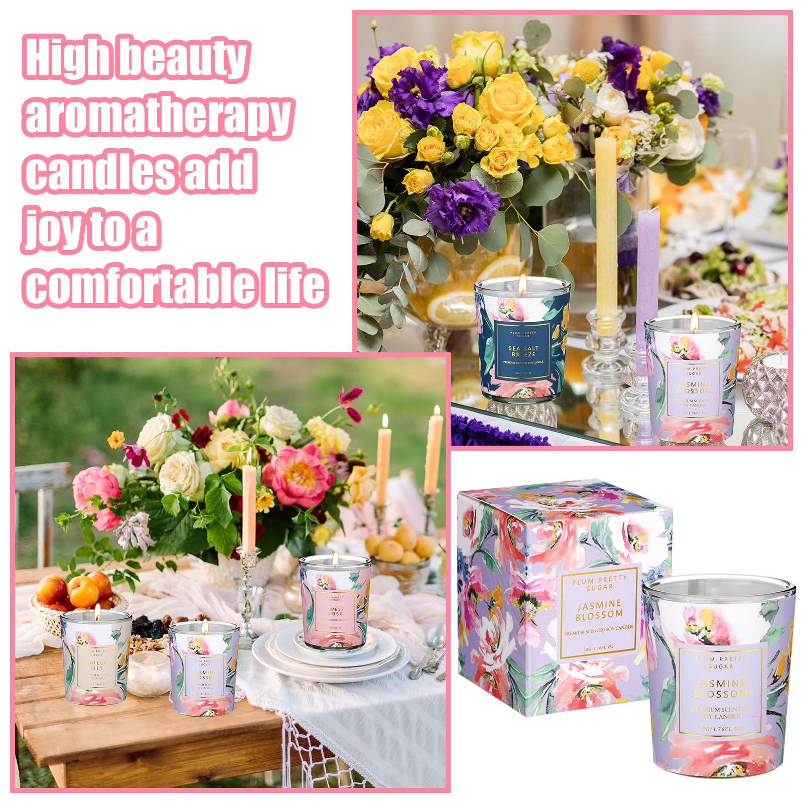 MTLEE 24 Pcs Candles for Home Scented Candle Gifts for Women Bulk 8 Long Lasting Aromatherapy Jar MTLEE uk supplements