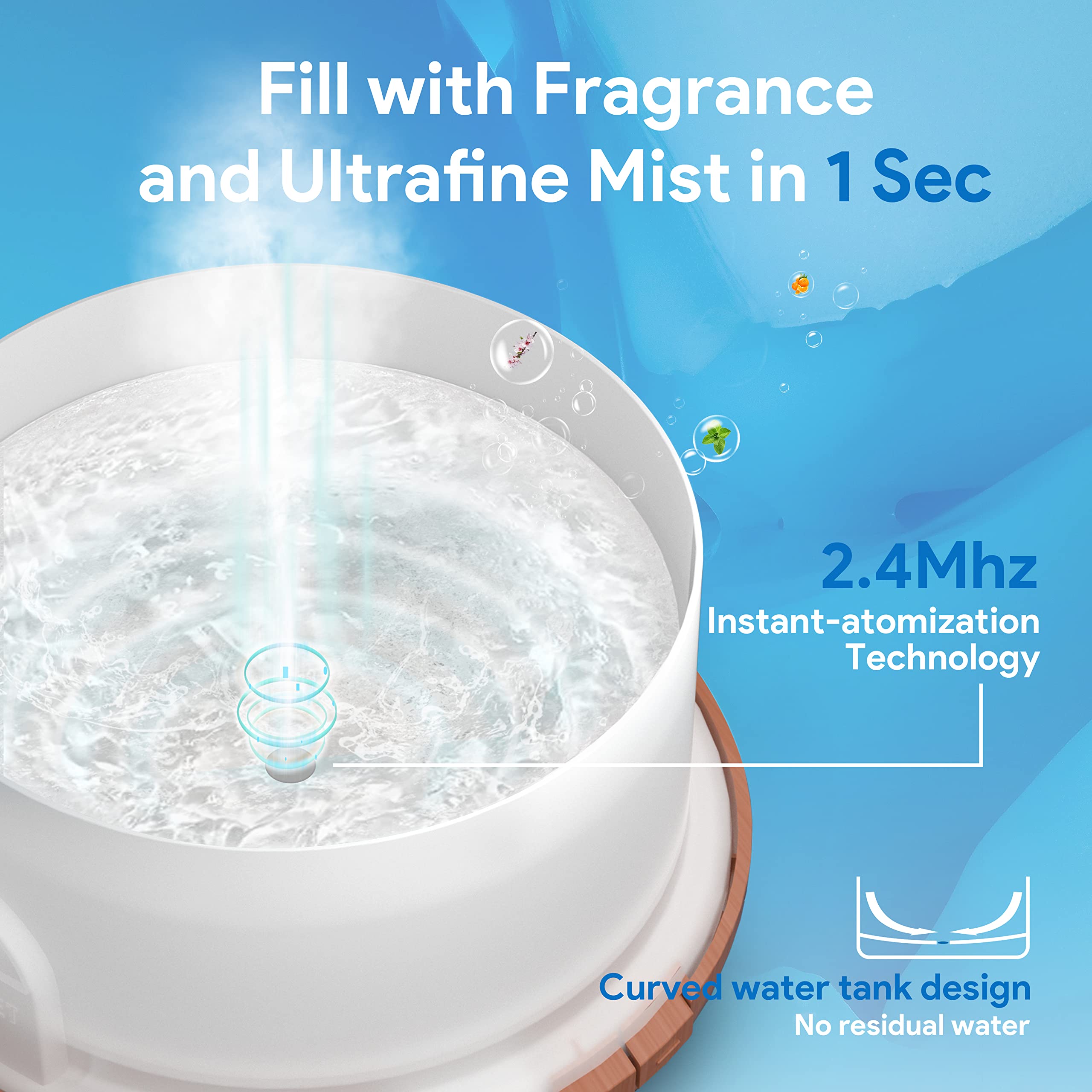ASAKUKI 500ml Premium, Essential Oil Diffuser with Remote Control, 5 in 1 Ultrasonic Aromatherapy Fragrant ASAKUKI uk supplements